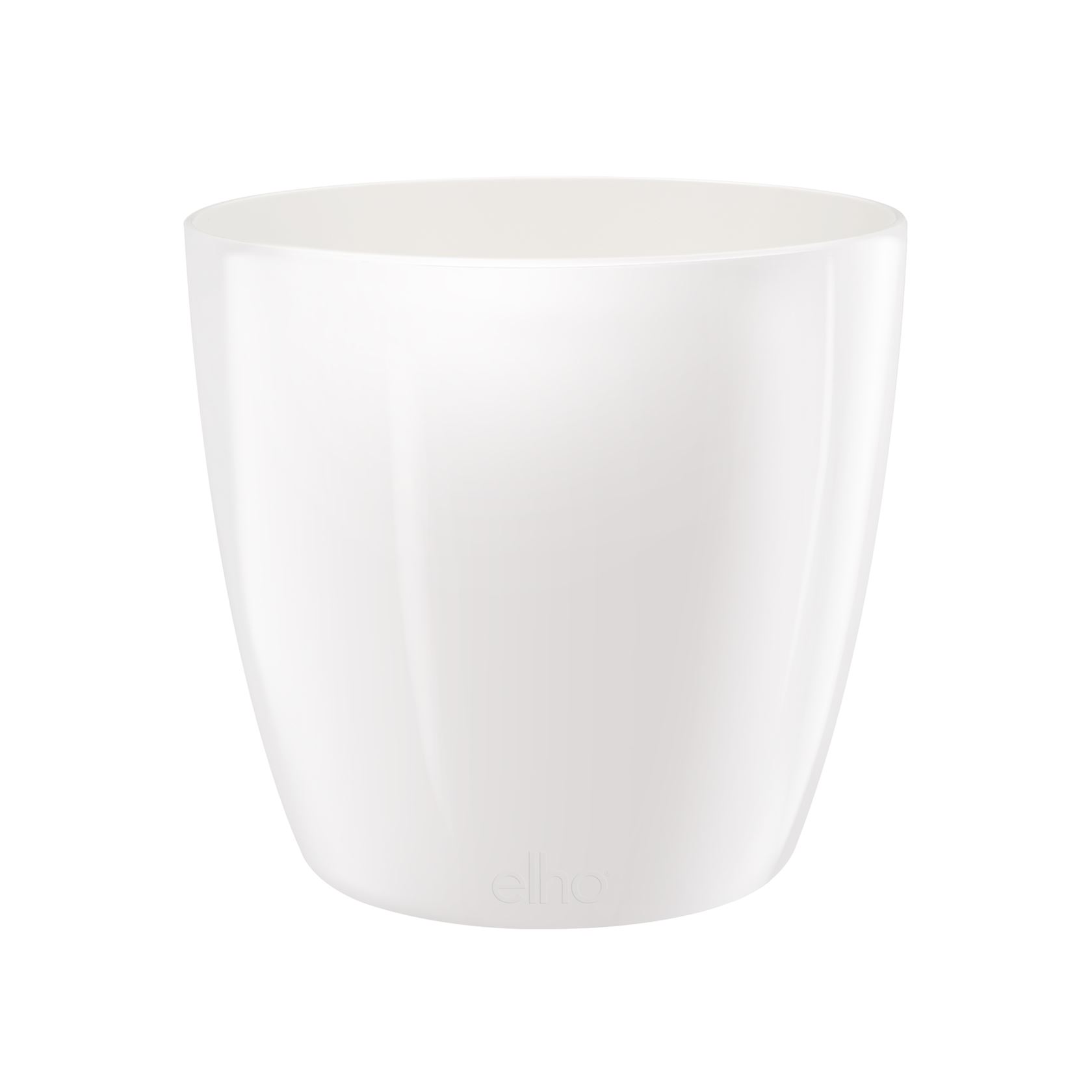 elho Brussels Diamond Rond 16 - Wit (Wit) -Ø 15,8 x H 14,5 cm - Ideaal voor binnen - 100% gerecycled afbeelding