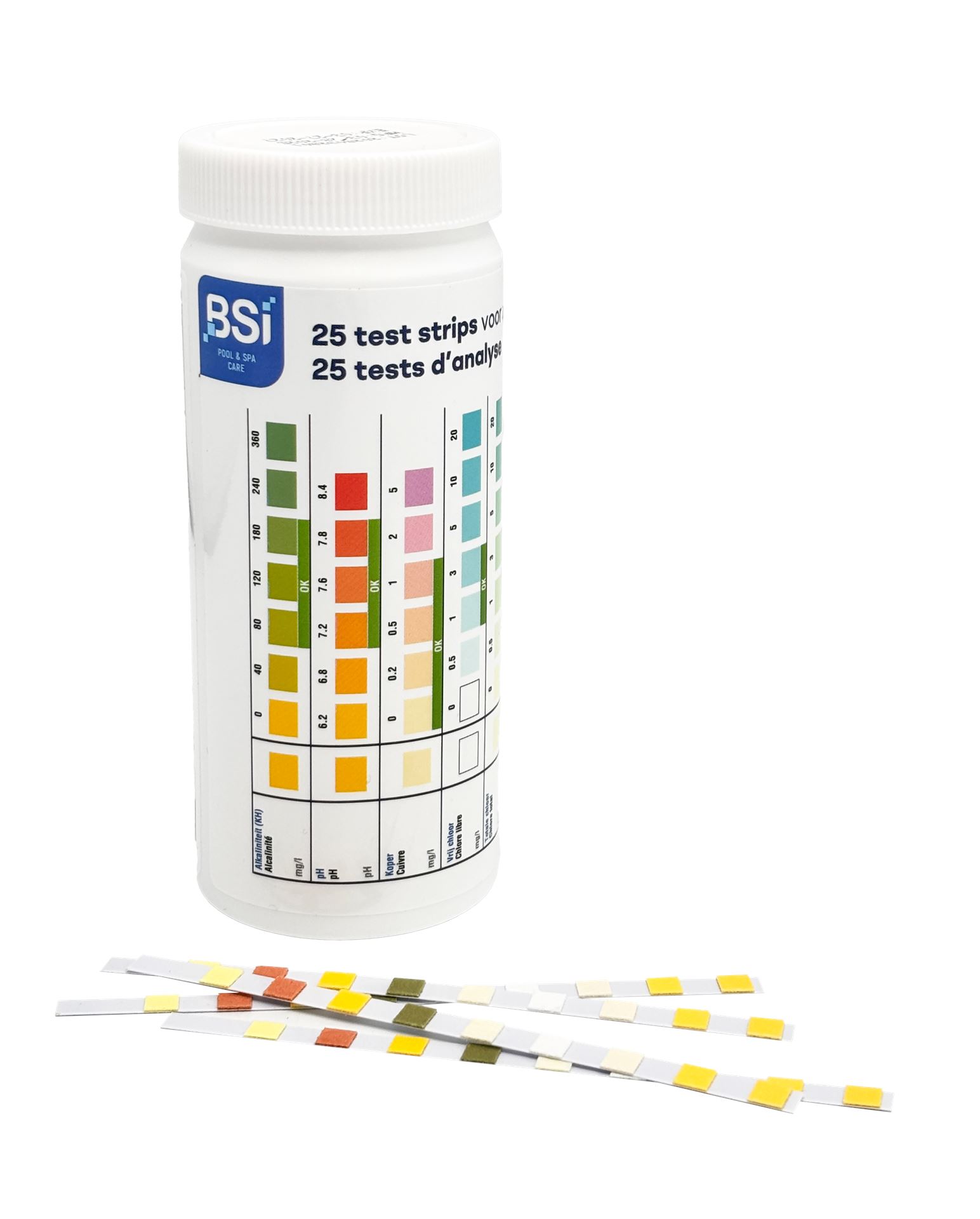 BSI zwembad, spa en vijver teststrips 9-in-1 | 25 strips afbeelding