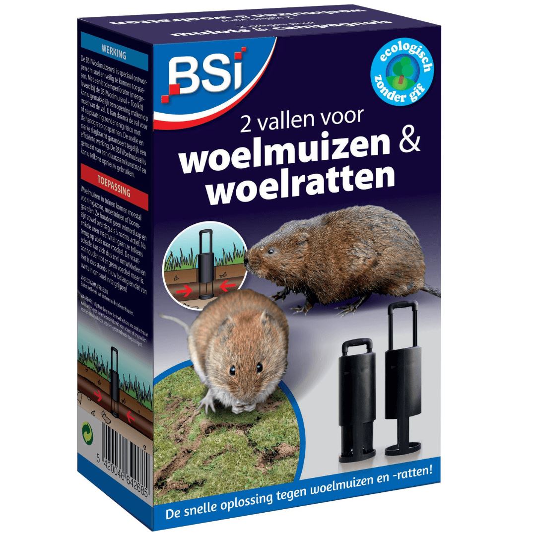 BSI 2 woelmuisvallen - voor woelmuizen, woelratten en mollen afbeelding