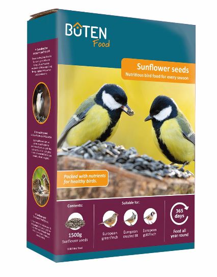 Bûten Food Zonnebloempitten 1.5 kg – Premium vogelvoer – Hoog oliegehalte – Energieboost – Heel jaar door afbeelding