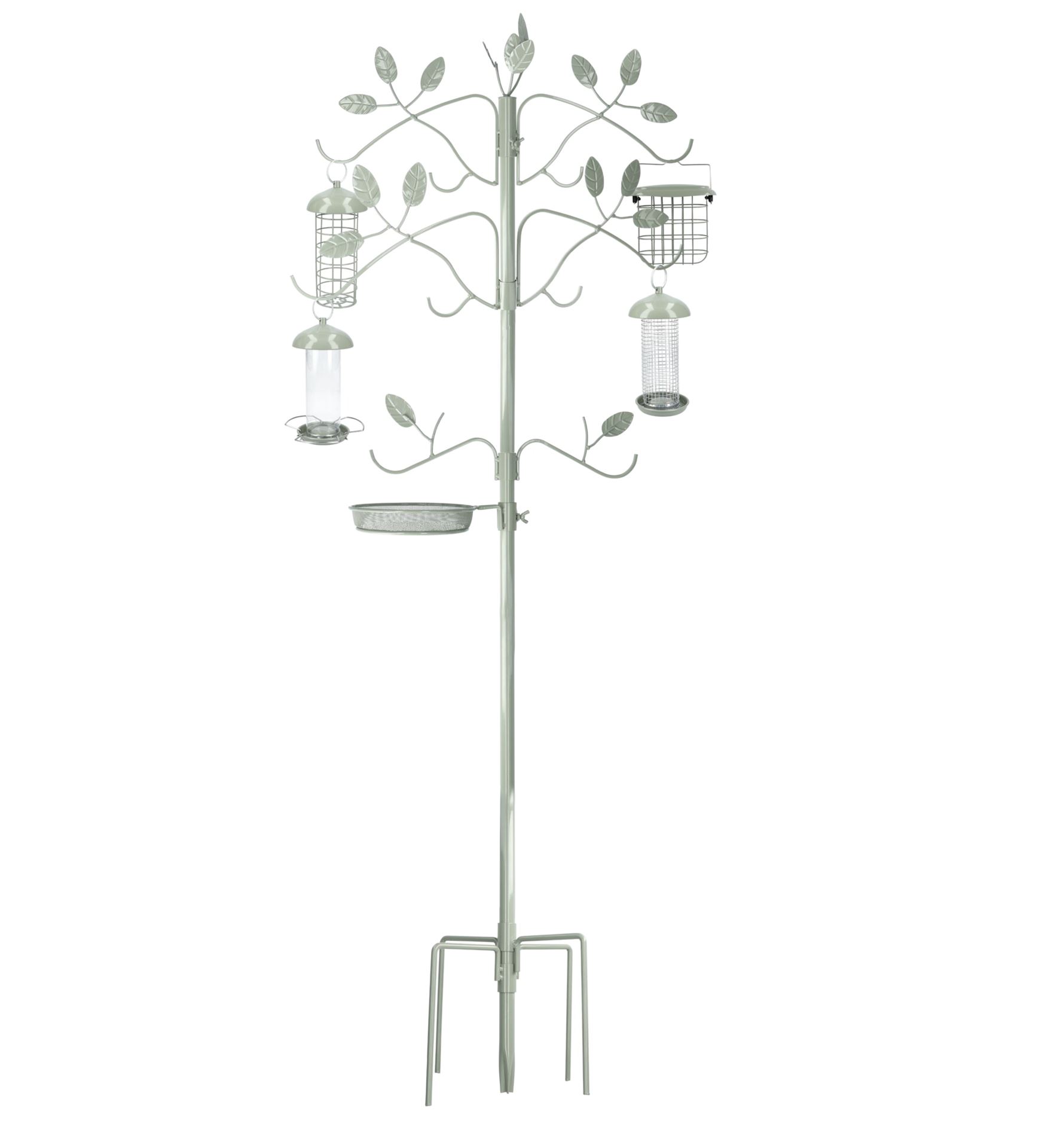 Bûten voederstation voor vogels 60 x 60 x H250 cm - Grijs afbeelding