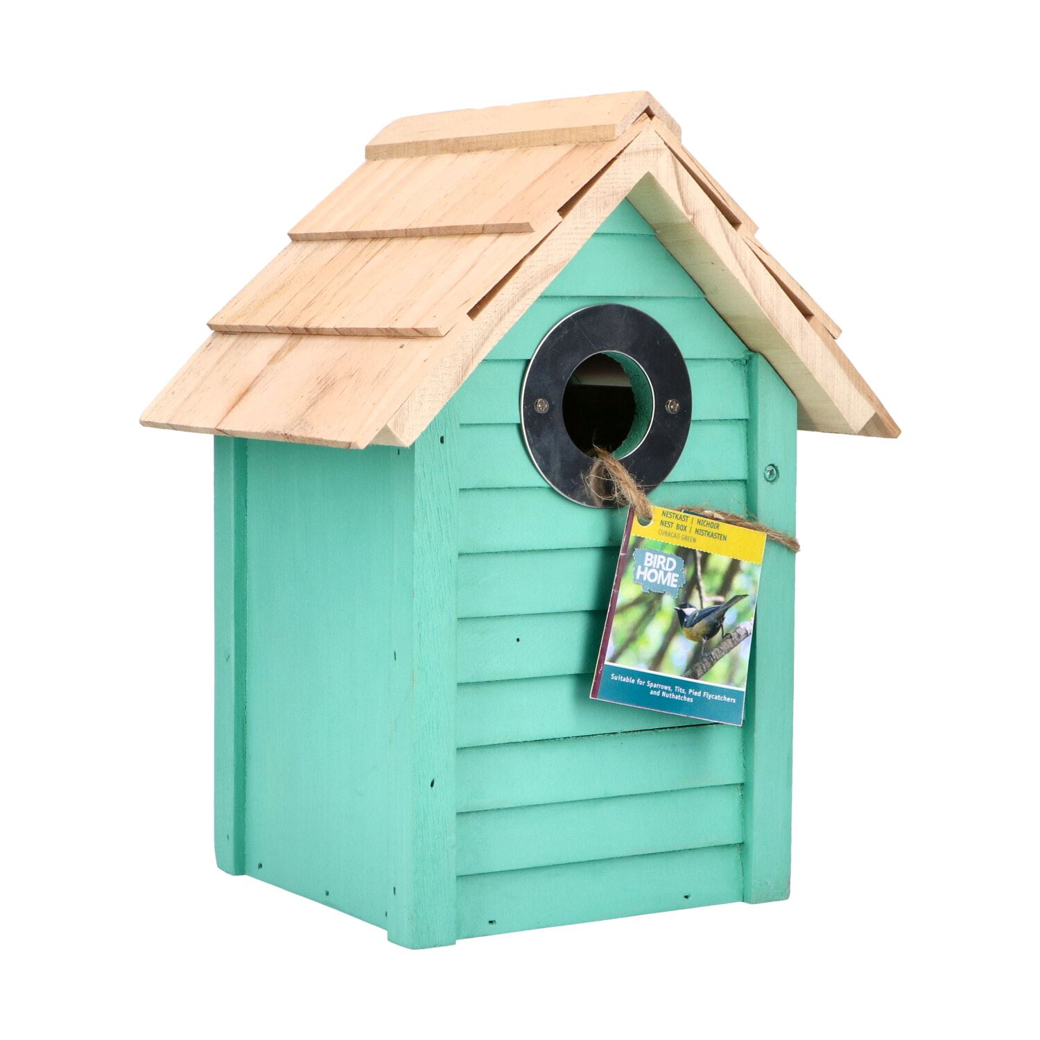 Bûten Home - Nestkast strandhuisje Curaçao - groen - H24xL18xB15cm afbeelding