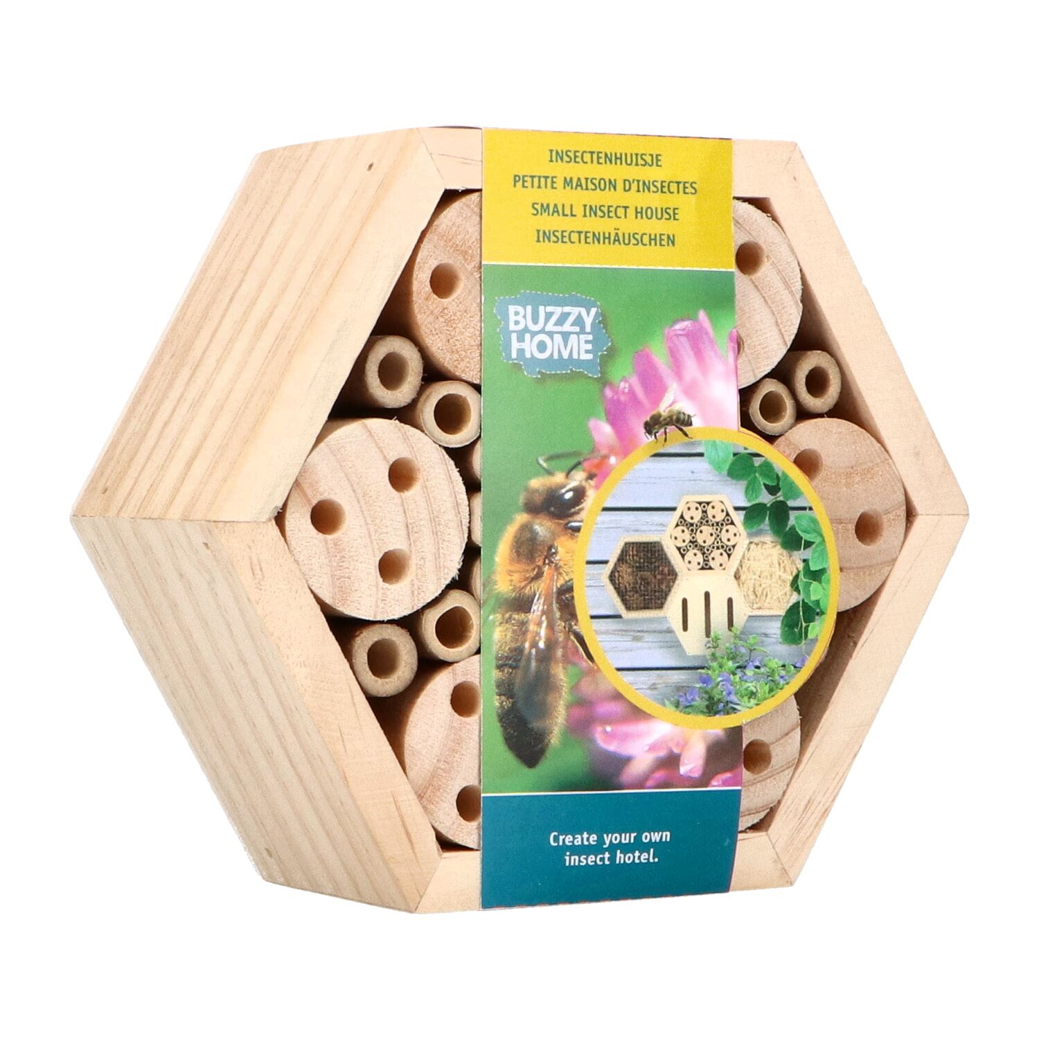 Bûten Insectenkast Hexagon voor Bijen - 13x15x6cm afbeelding