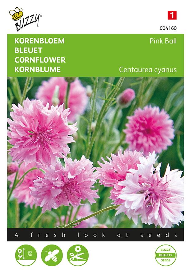 Buzzy® Korenbloem zaden - Pink Ball afbeelding