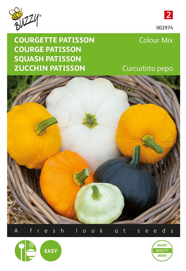 Buzzy® Courgette/Patisson zaden - kleurenmix afbeelding