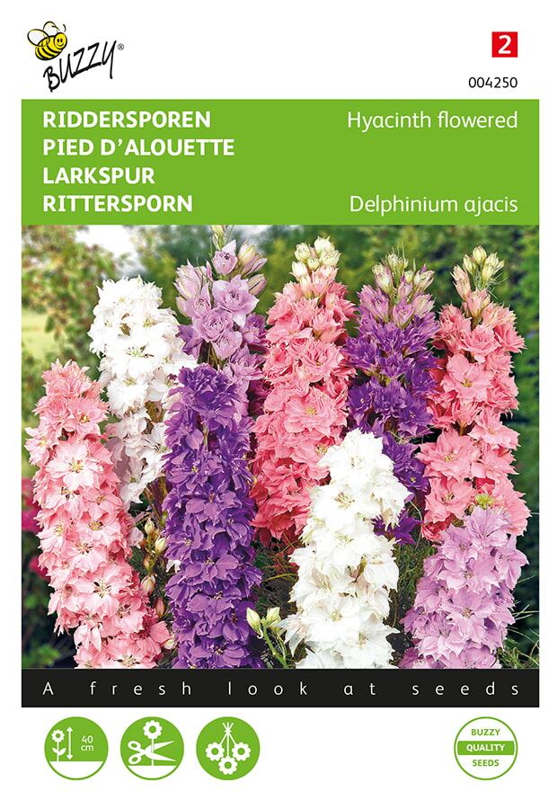Buzzy® Ridderspoor zaden - gemengd afbeelding