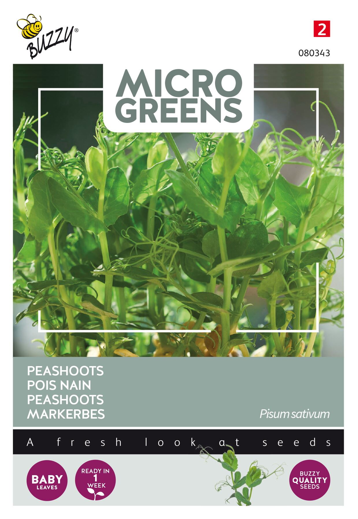Buzzy® Microgreens - Peashoots zaden afbeelding