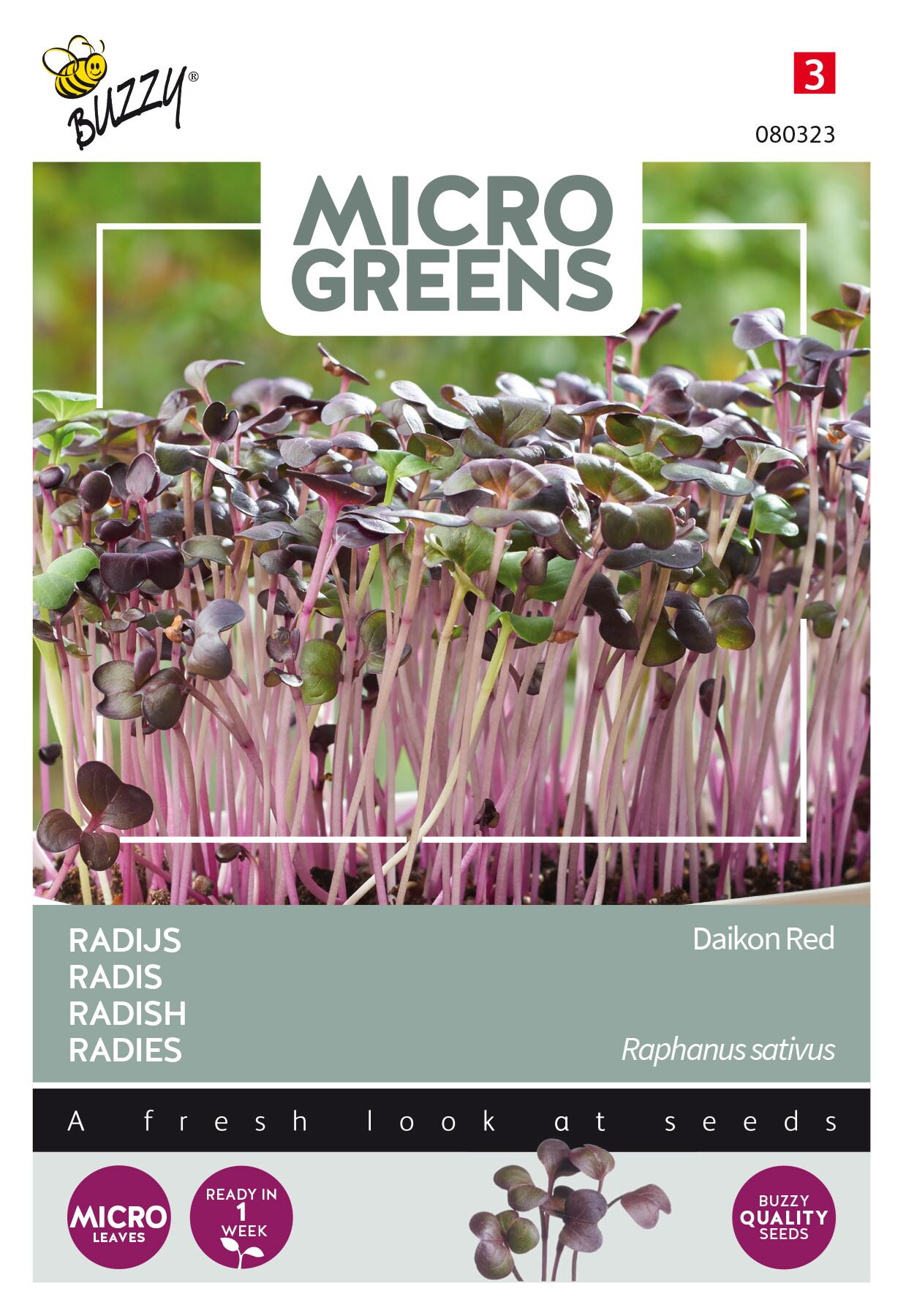 Buzzy® Microgreens - Radijs zaden - rood afbeelding