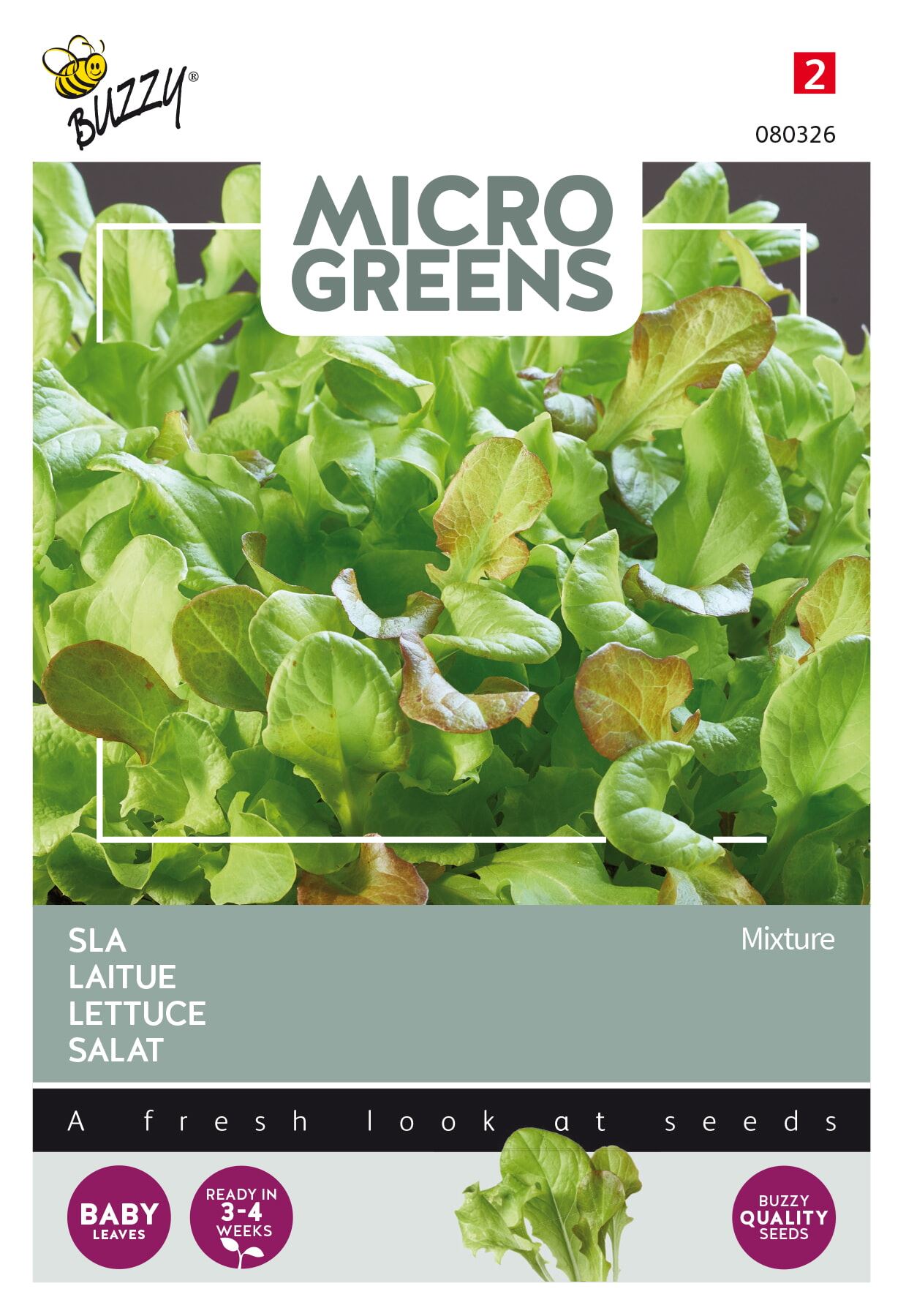 Buzzy® Microgreens - Sla zaden - gemengd afbeelding
