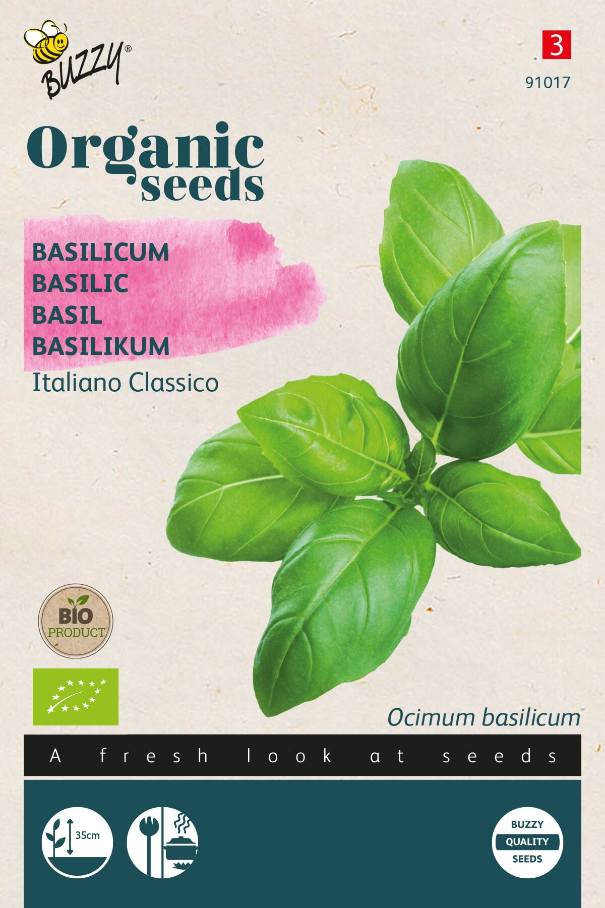 Buzzy® Basilicum zaden - Genoves - Bio afbeelding