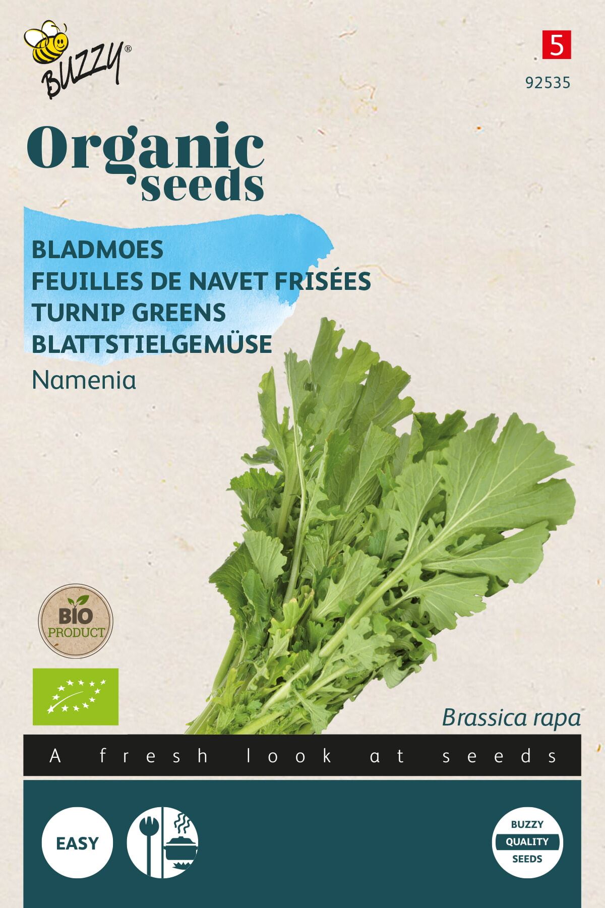 Buzzy Organic Bladmoes'Namenia'- Biologisch afbeelding