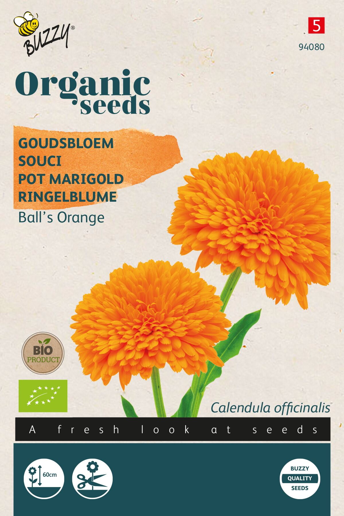 Buzzy® Bio Goudsbloem zaden - Ball's Orange afbeelding