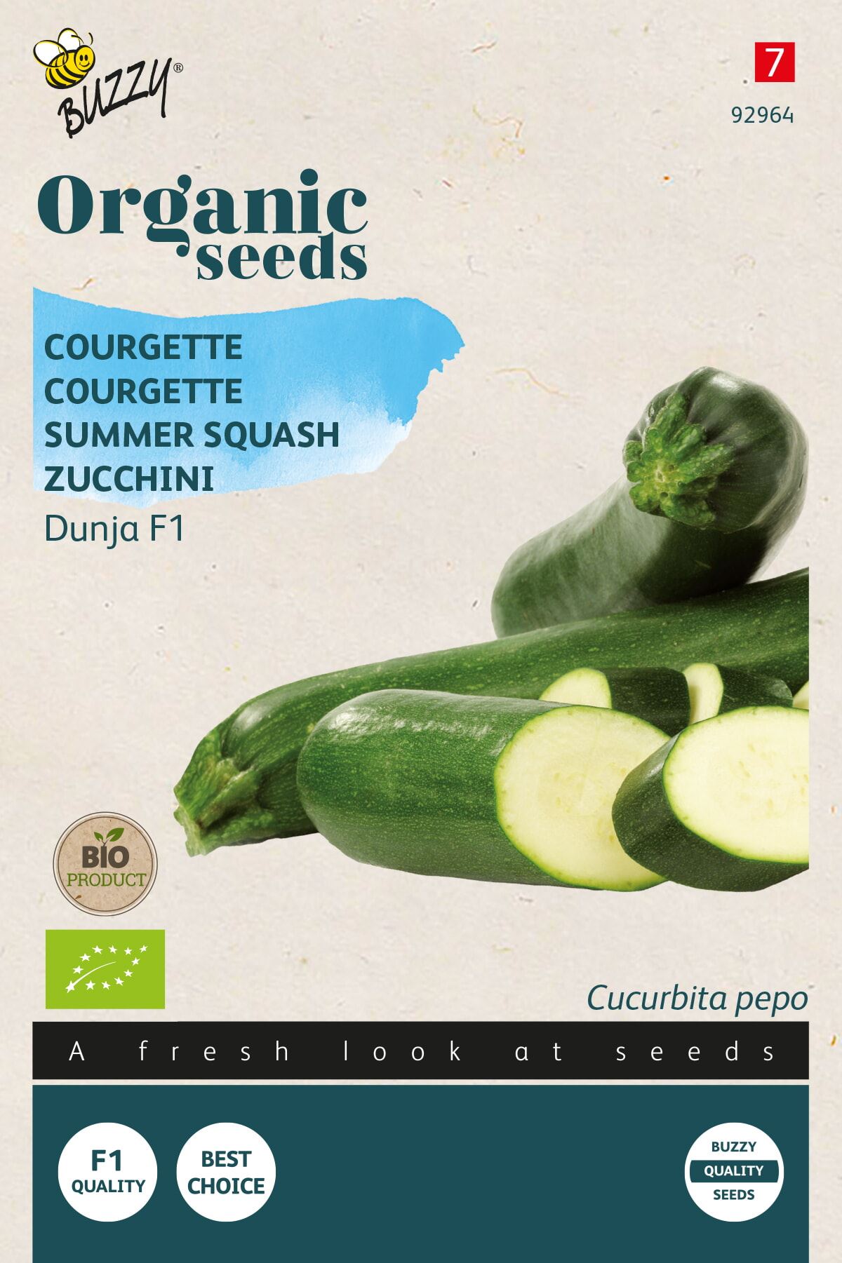 Buzzy Organic Courgette'Dunja F1'- Biologisch afbeelding