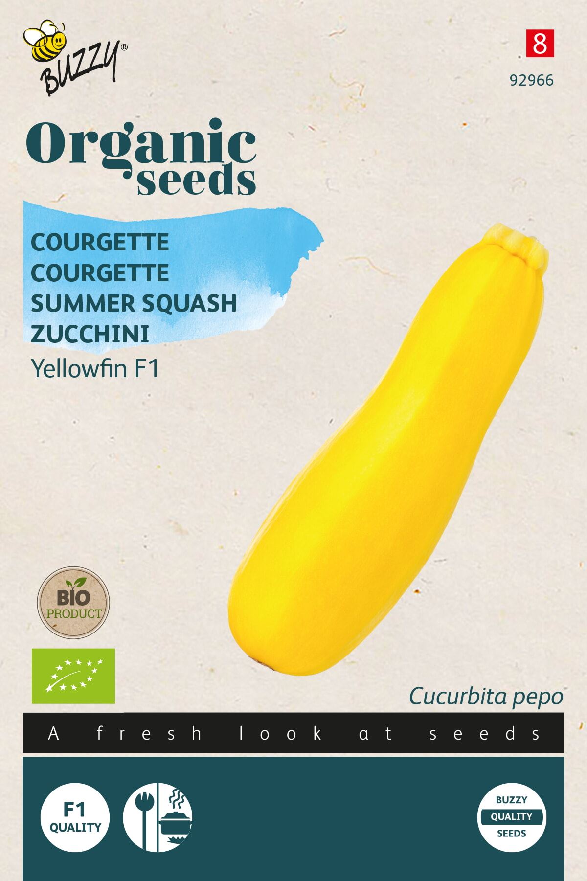 Buzzy Organic gele courgette'Yellowfin F1'- Biologisch afbeelding