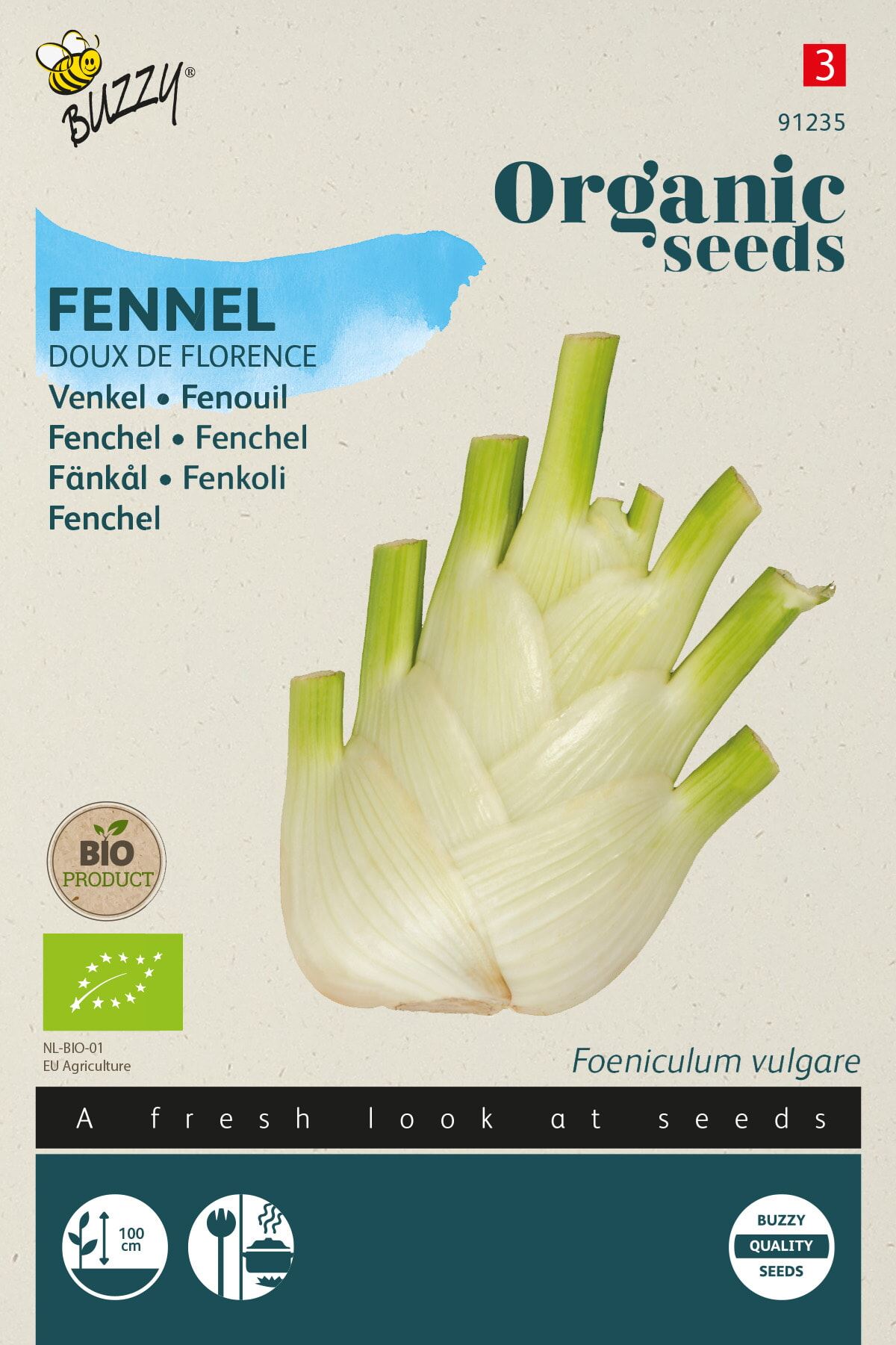 Buzzy Venkel Doux de Florence - Aromatische en Zoete Variëteit - Geschikt als Kruidenplant of Groente afbeelding