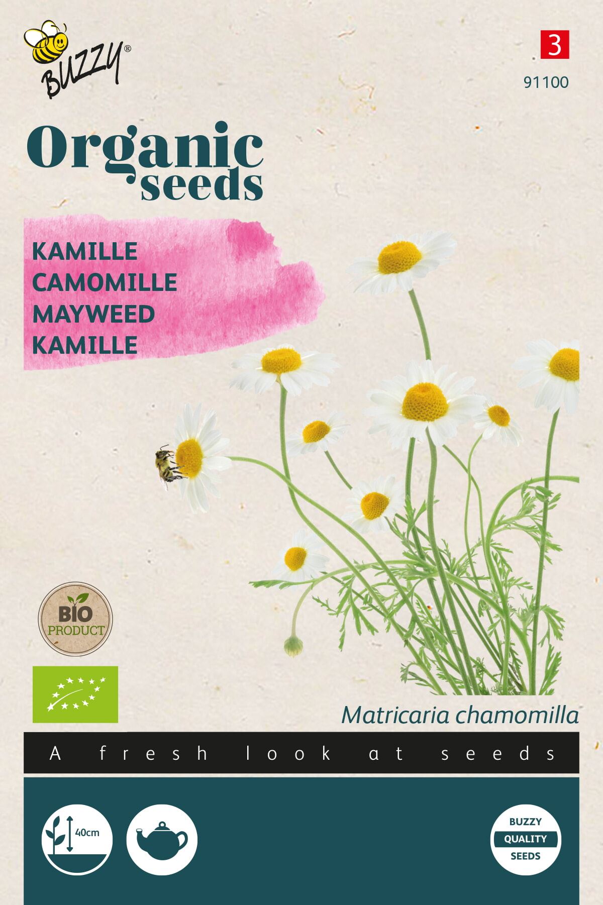 Buzzy® Kamille zaden - Bio afbeelding