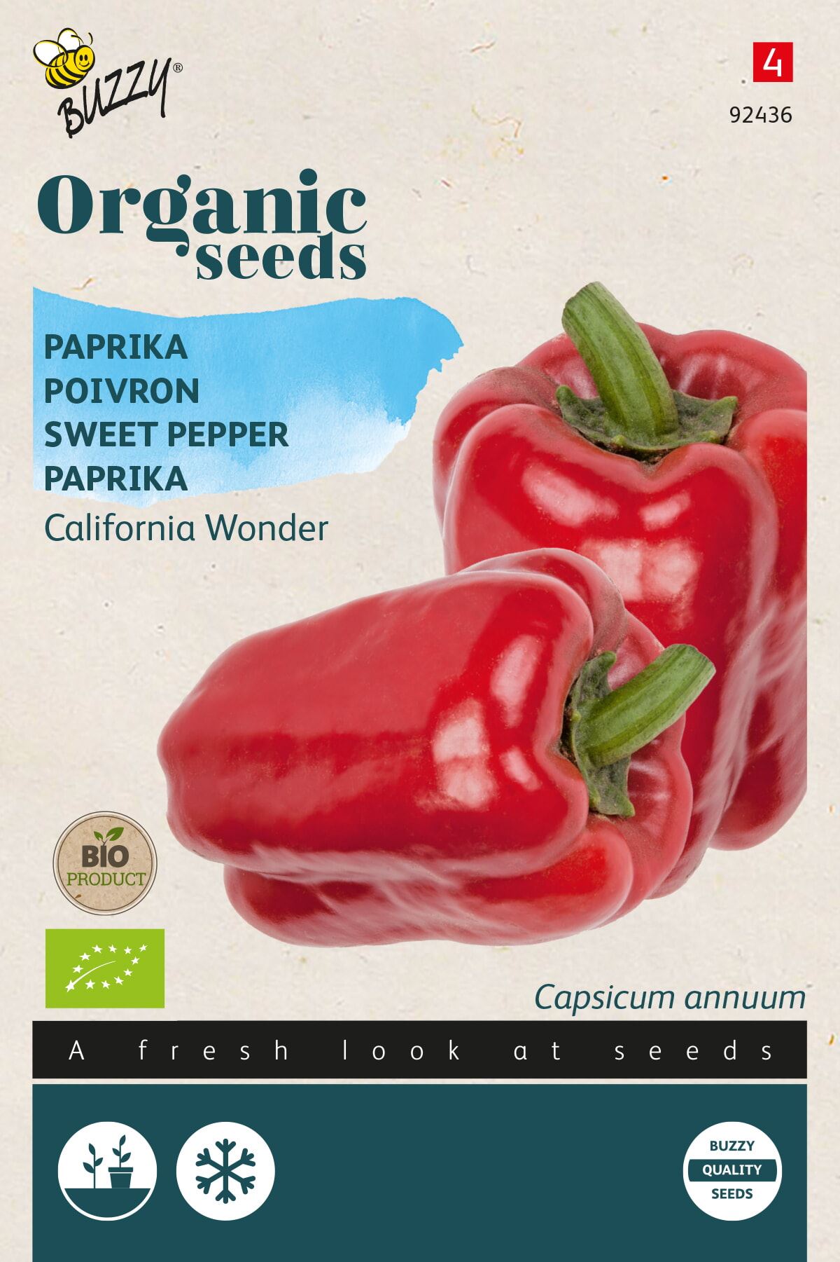 Buzzy® Bio Paprika zaden - California Wonder afbeelding