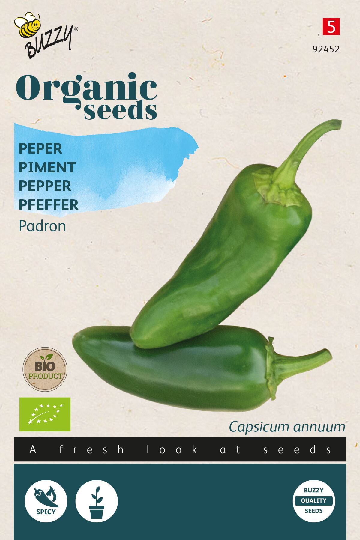 Buzzy® Bio Peper zaden - Padron afbeelding