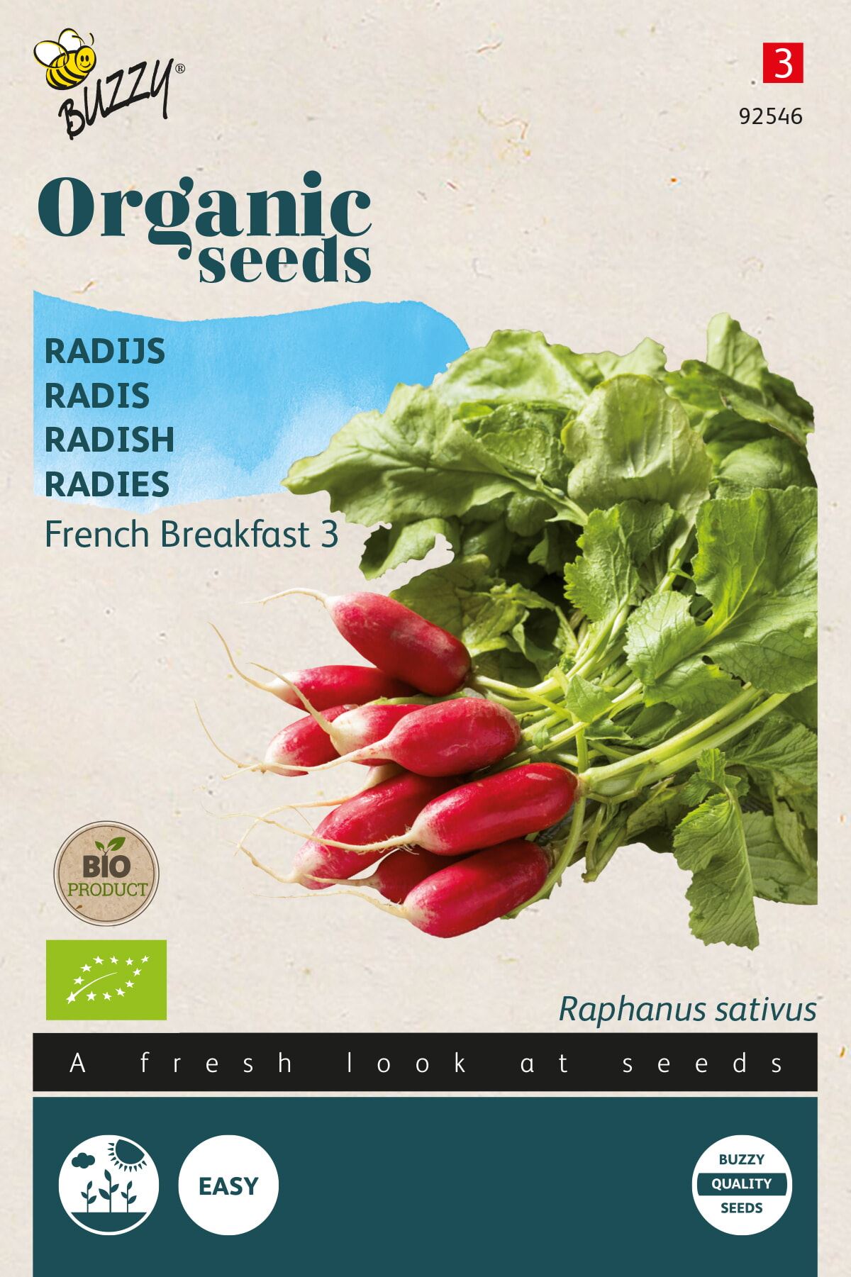 Buzzy® Bio Radijs zaden - French Breakfast afbeelding