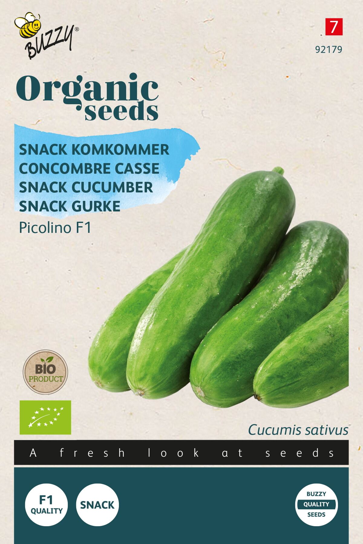 Buzzy® Bio Snackkomkommer zaden - Picolino afbeelding