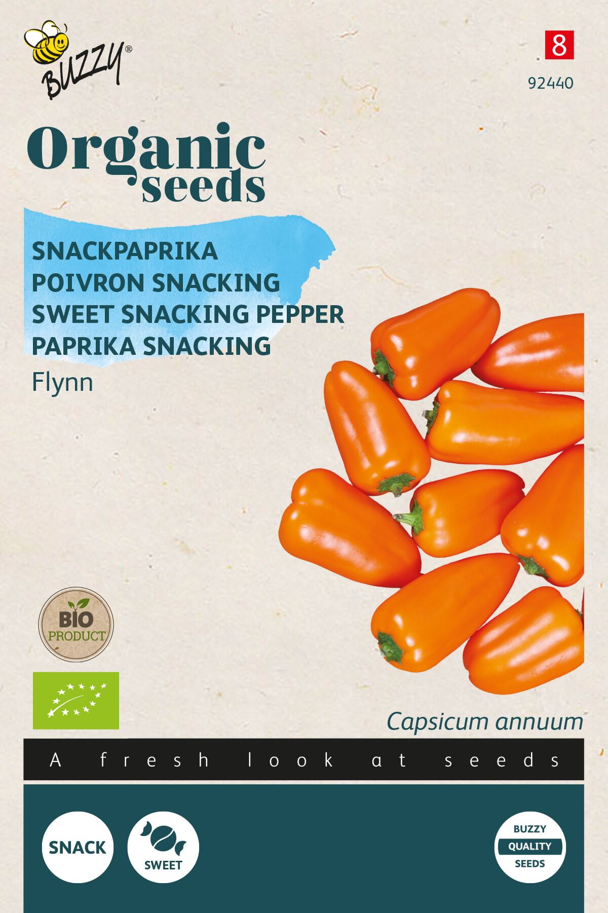 Buzzy Organic oranje snackpaprika'Flynn'- Biologisch afbeelding