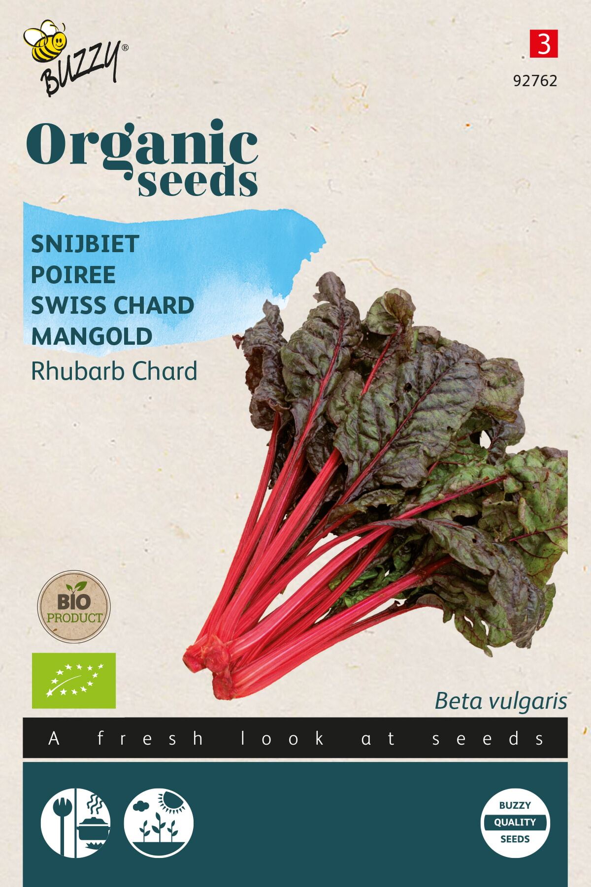 Buzzy® Bio Snijbiet zaden - Rhubard Chard afbeelding