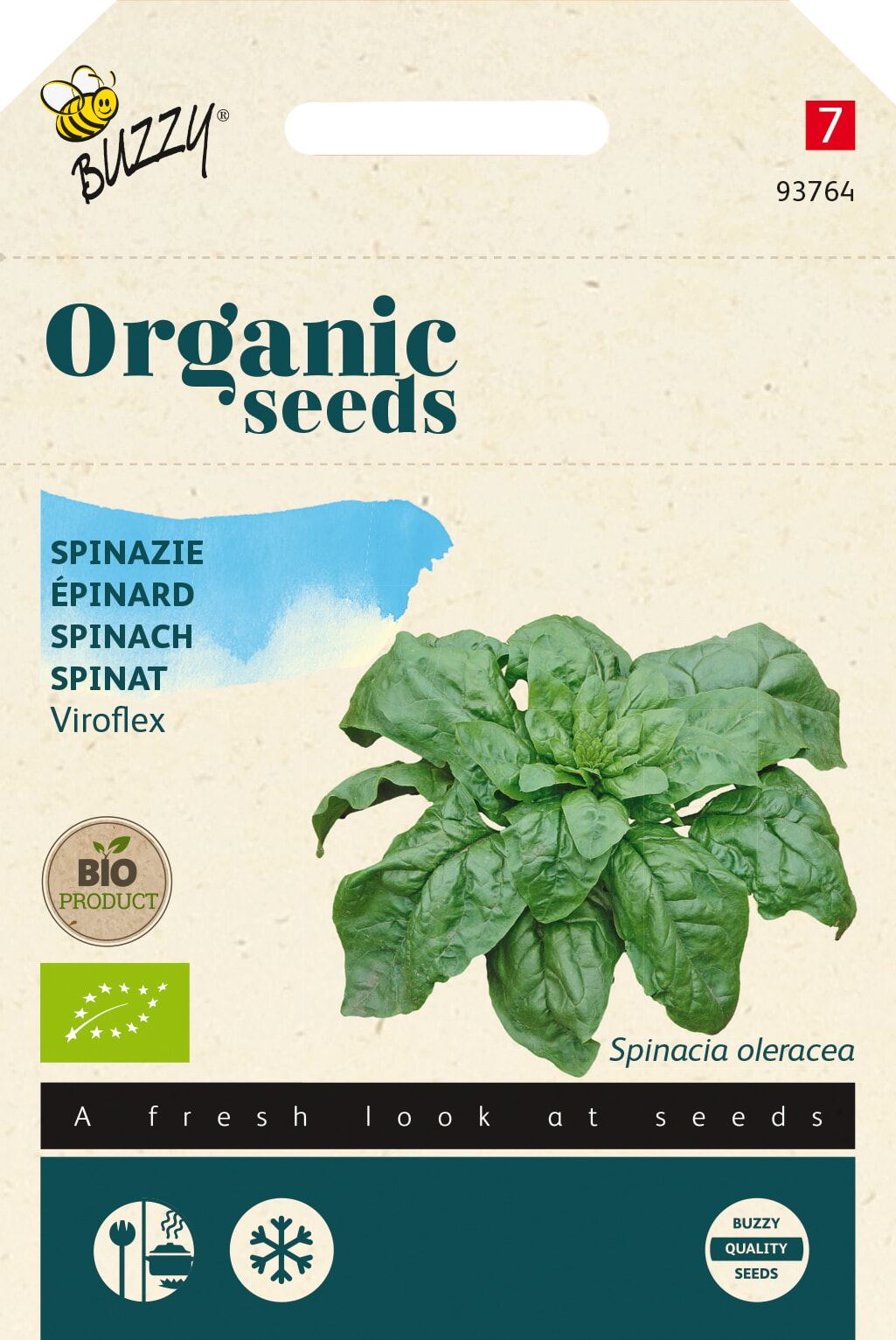 Buzzy Organic Spinazie Viroflex, Winterreuzen 50g (BIO) afbeelding