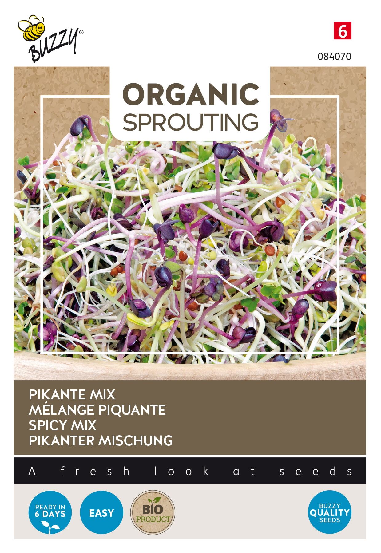 Buzzy® Bio Knip&Eet - Salademengsel pikant zaden afbeelding