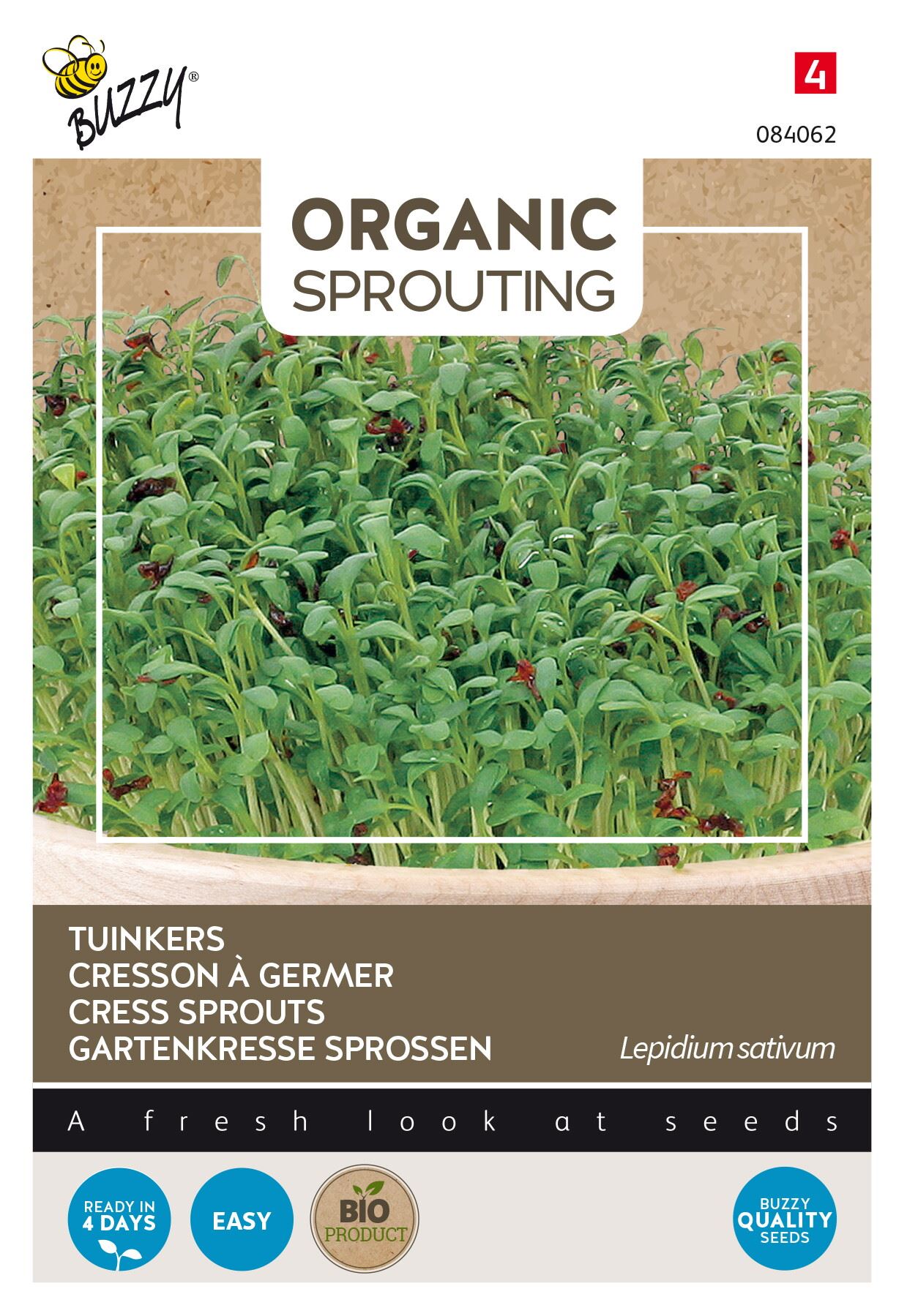 Buzzy® Knip&Eet - Tuinkers zaden - Bio afbeelding