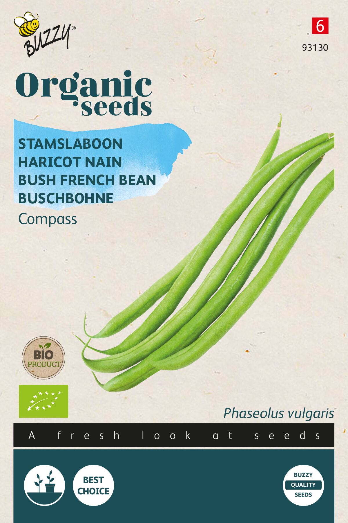 Buzzy® Bio Stamslabonen zaden - Compass afbeelding