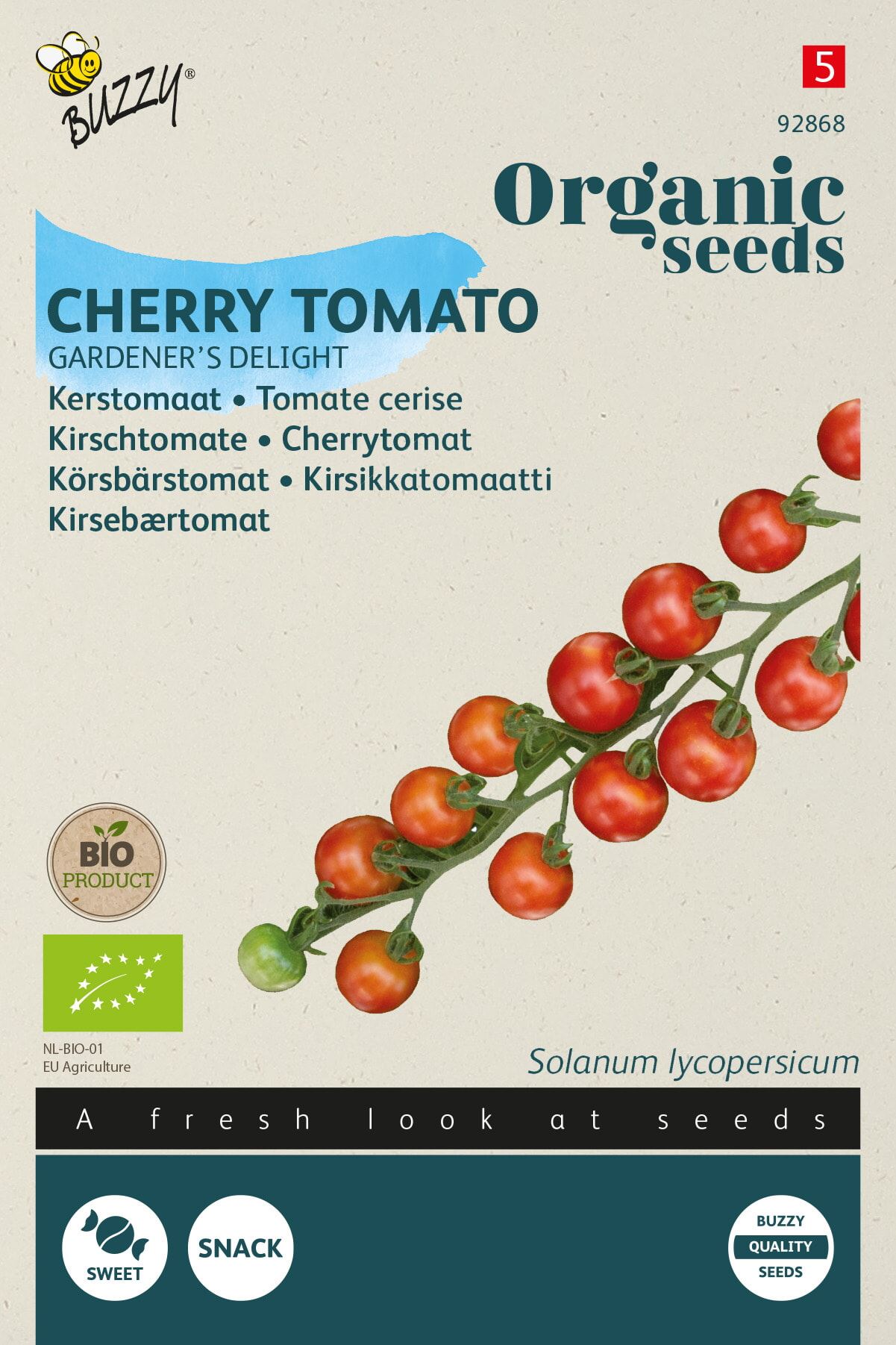 Buzzy Organic cherrytomaat Gardener's Delight groentezaden afbeelding