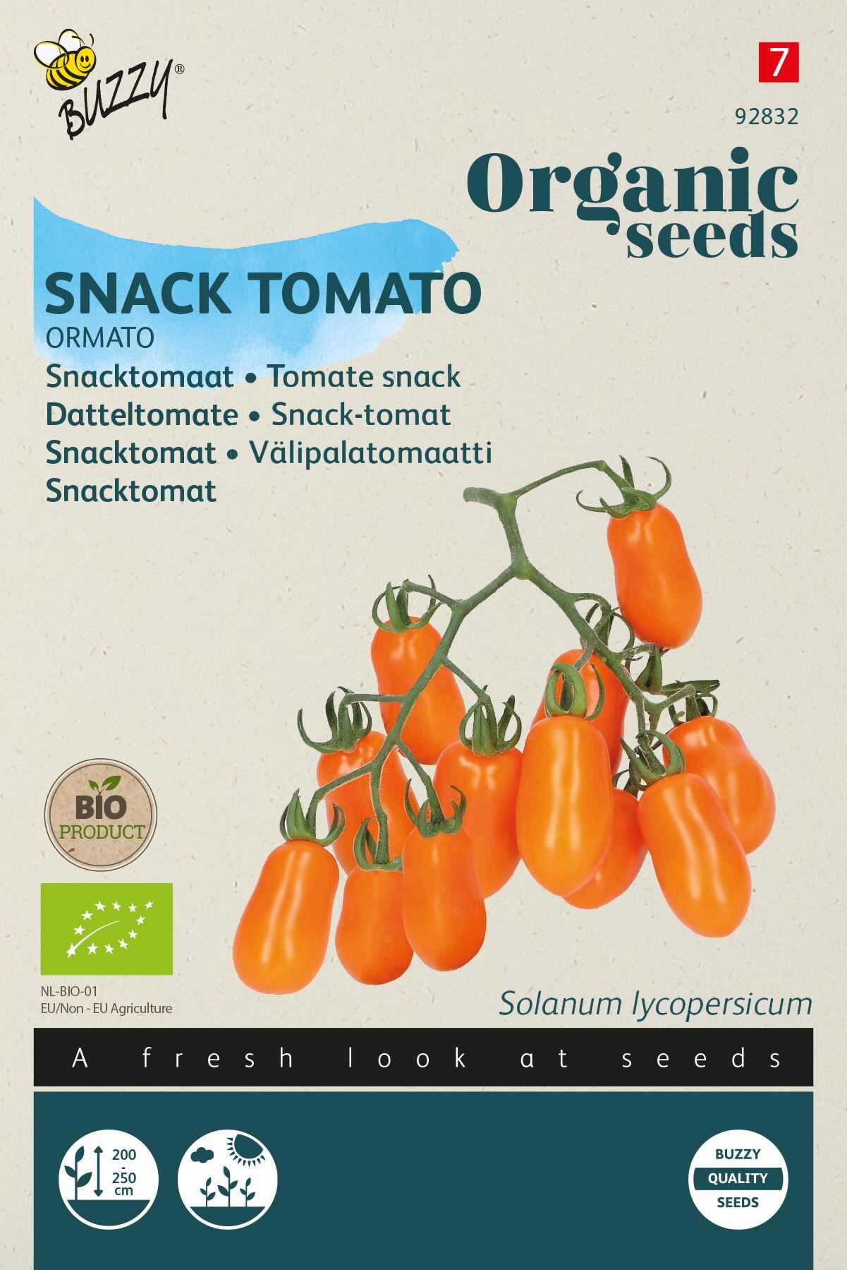 Buzzy Organic biologische snacktomaat Ormato - Groentenzaden - Ca. 6 zaden afbeelding