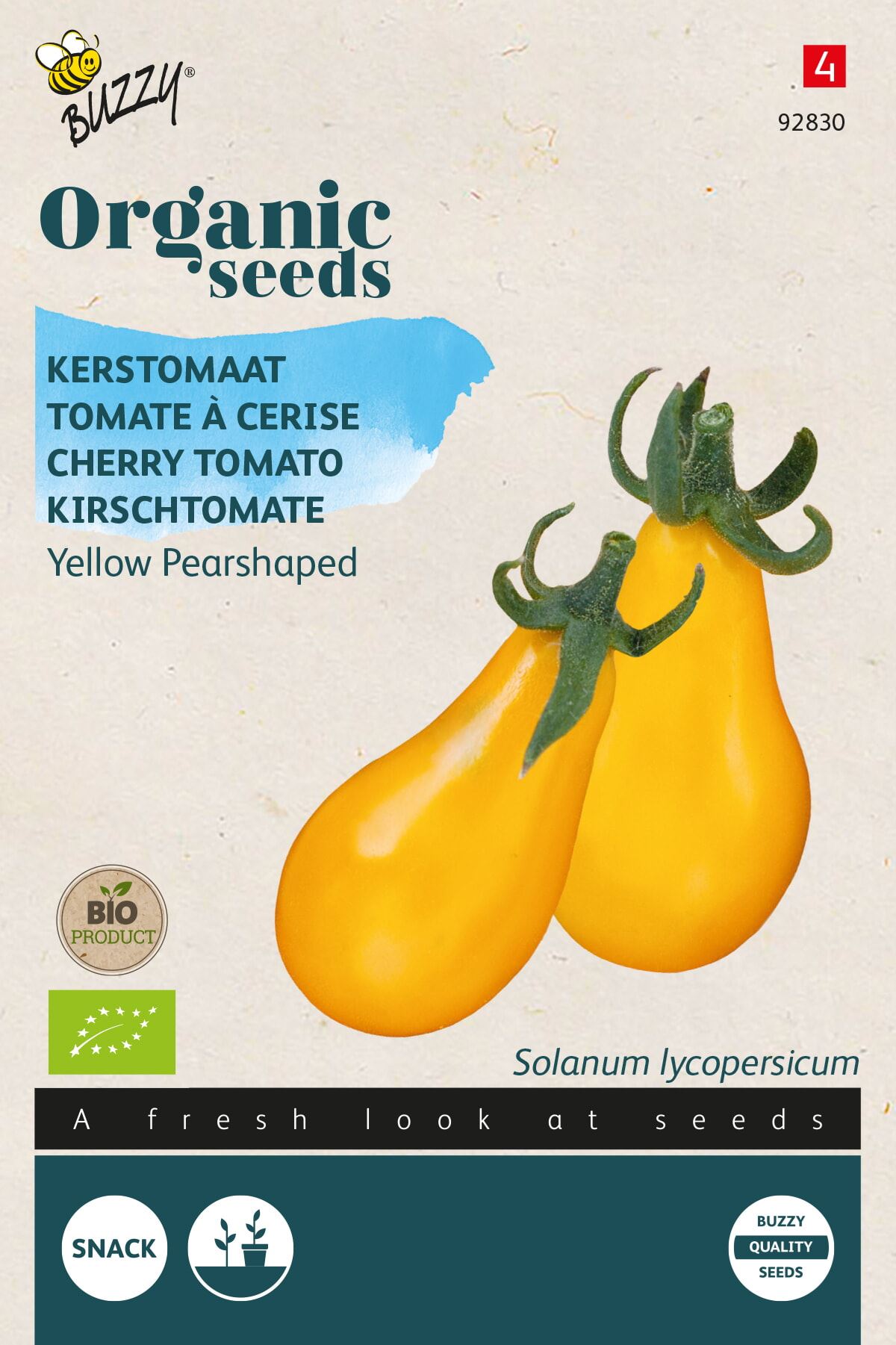 Buzzy® Bio Tomaat zaden - Yellow Pearshaped afbeelding