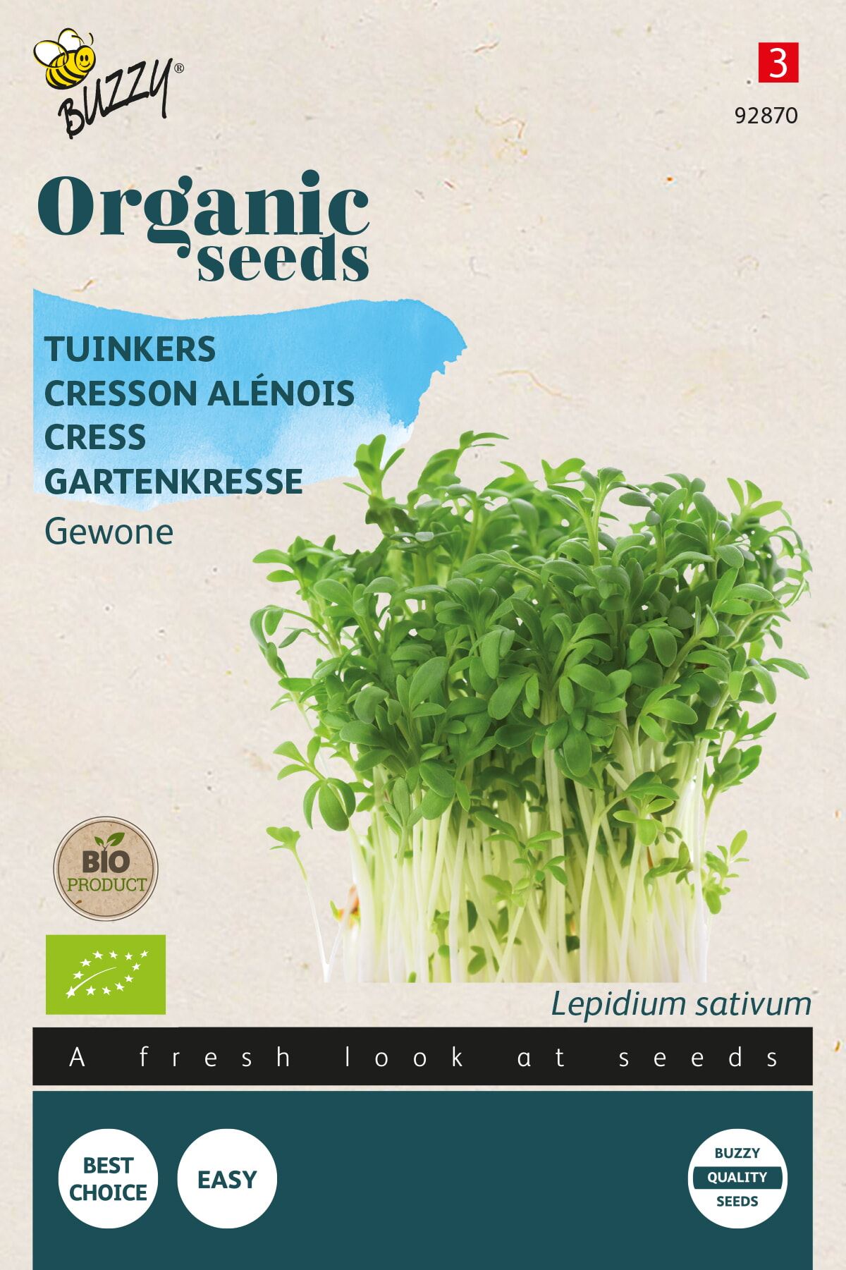 Buzzy® Tuinkers zaden - Bio afbeelding
