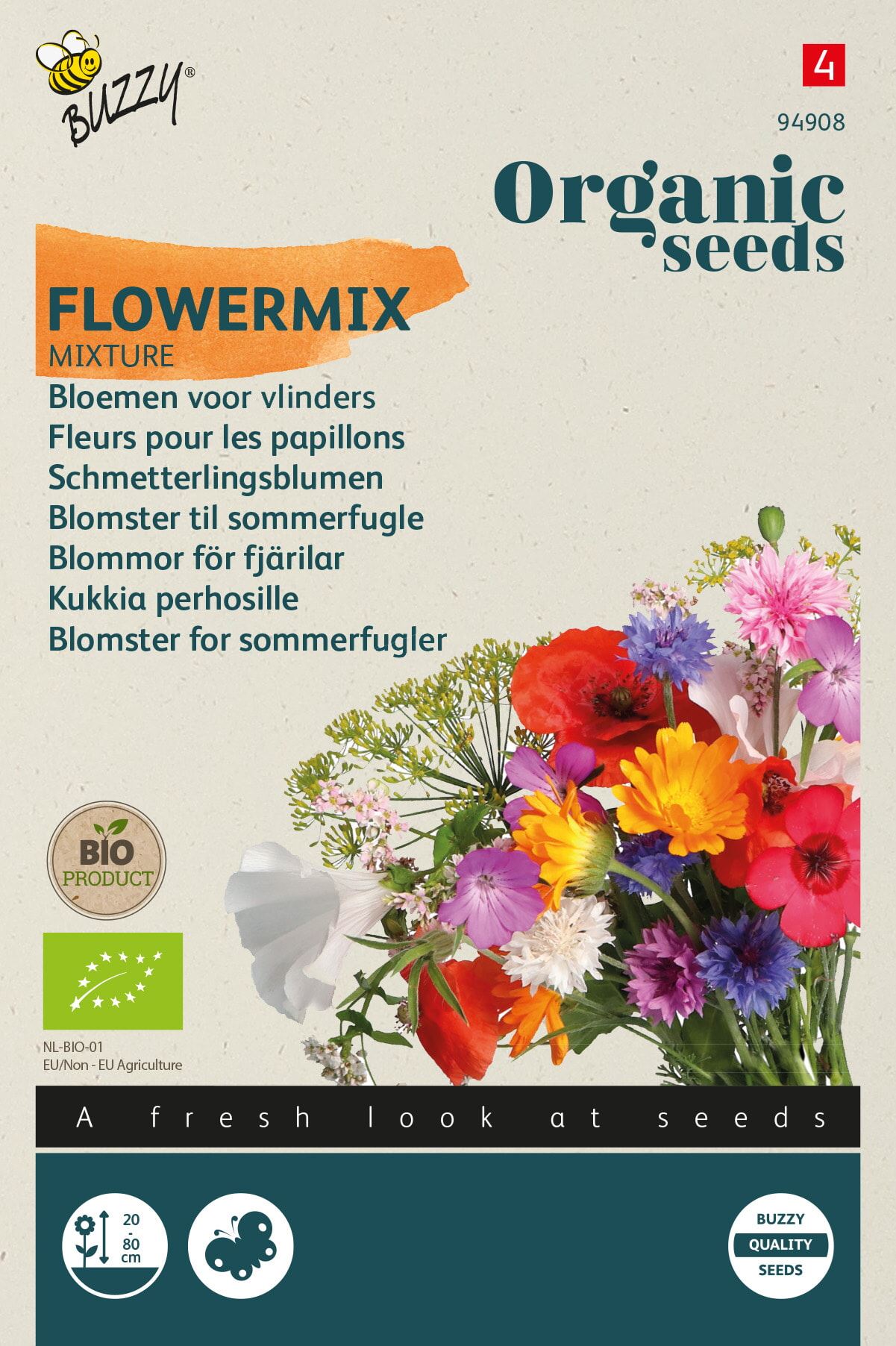 Buzzy bloemenweide - vlindermengsel afbeelding