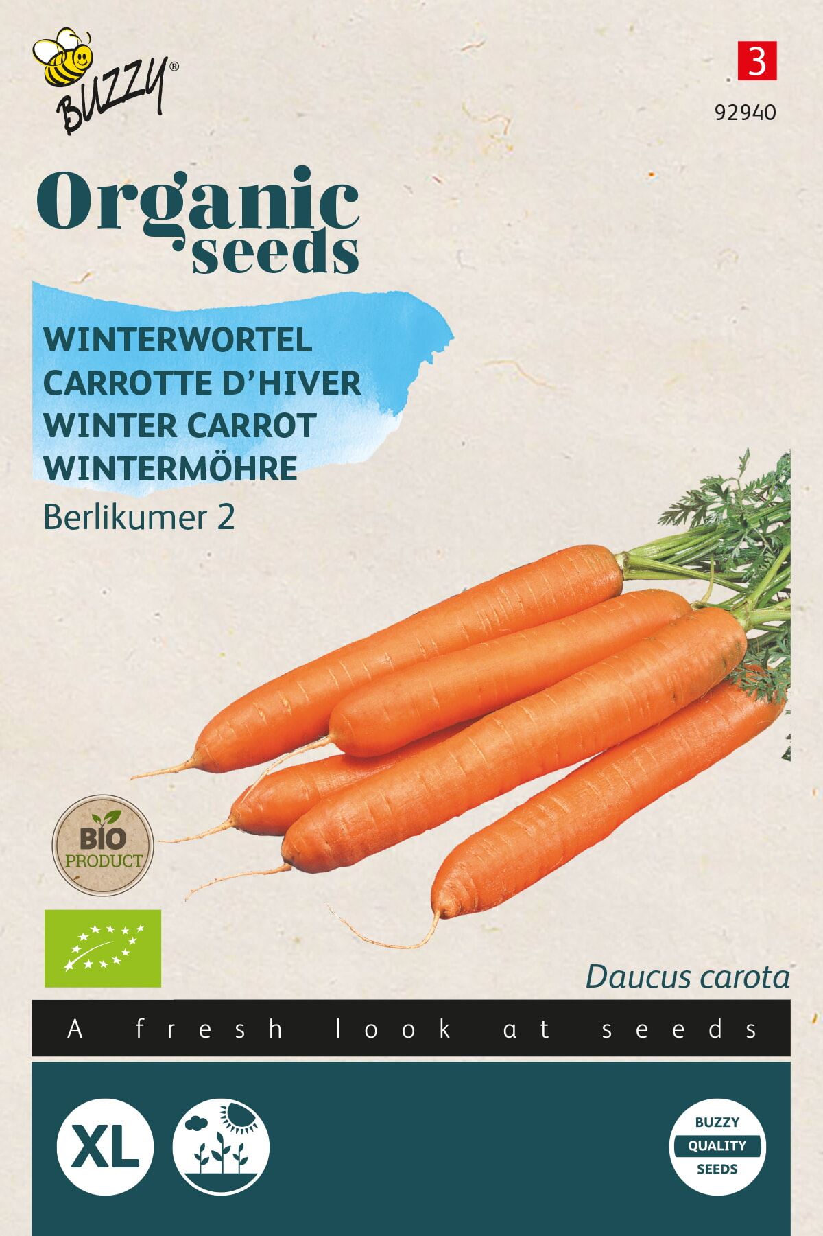 Buzzy® Bio Winterwortelen zaden - Berlikumer afbeelding