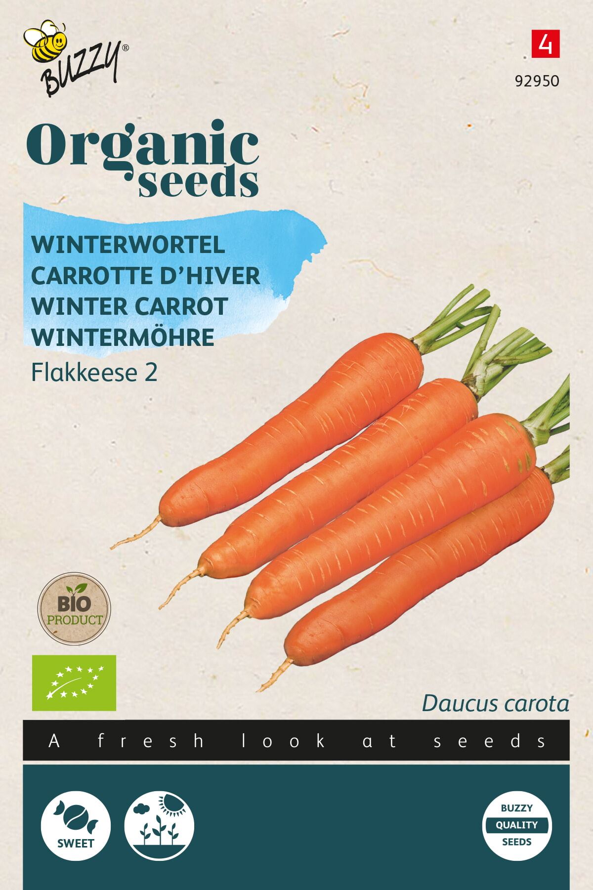 Buzzy® Bio Winterwortelen zaden - Flakkese afbeelding