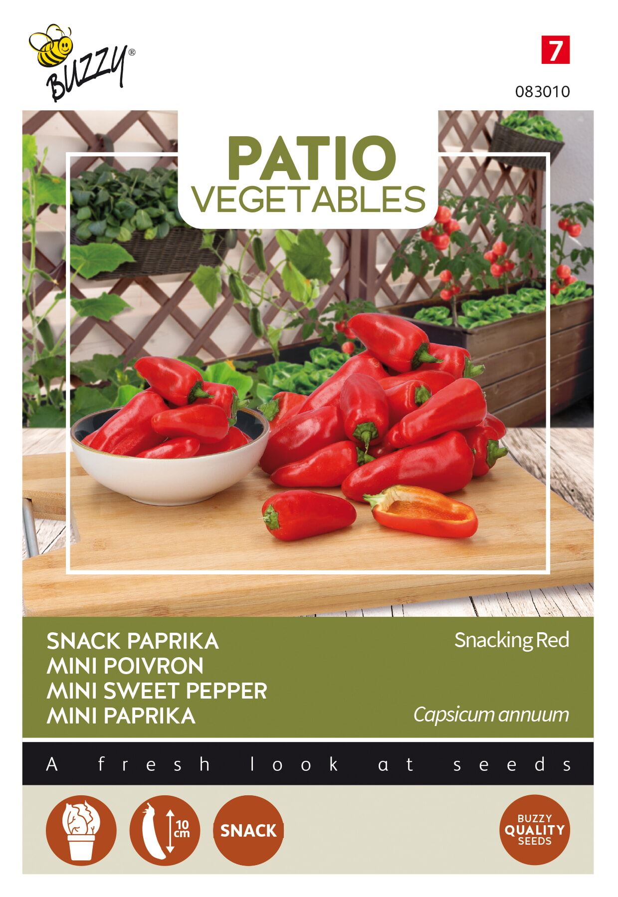 Buzzy® Terrasgroenten - Paprika zaden - Snacking Red afbeelding