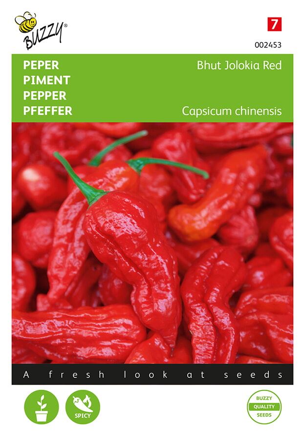Buzzy® Peper zaden - Bhut Jolokia Red afbeelding