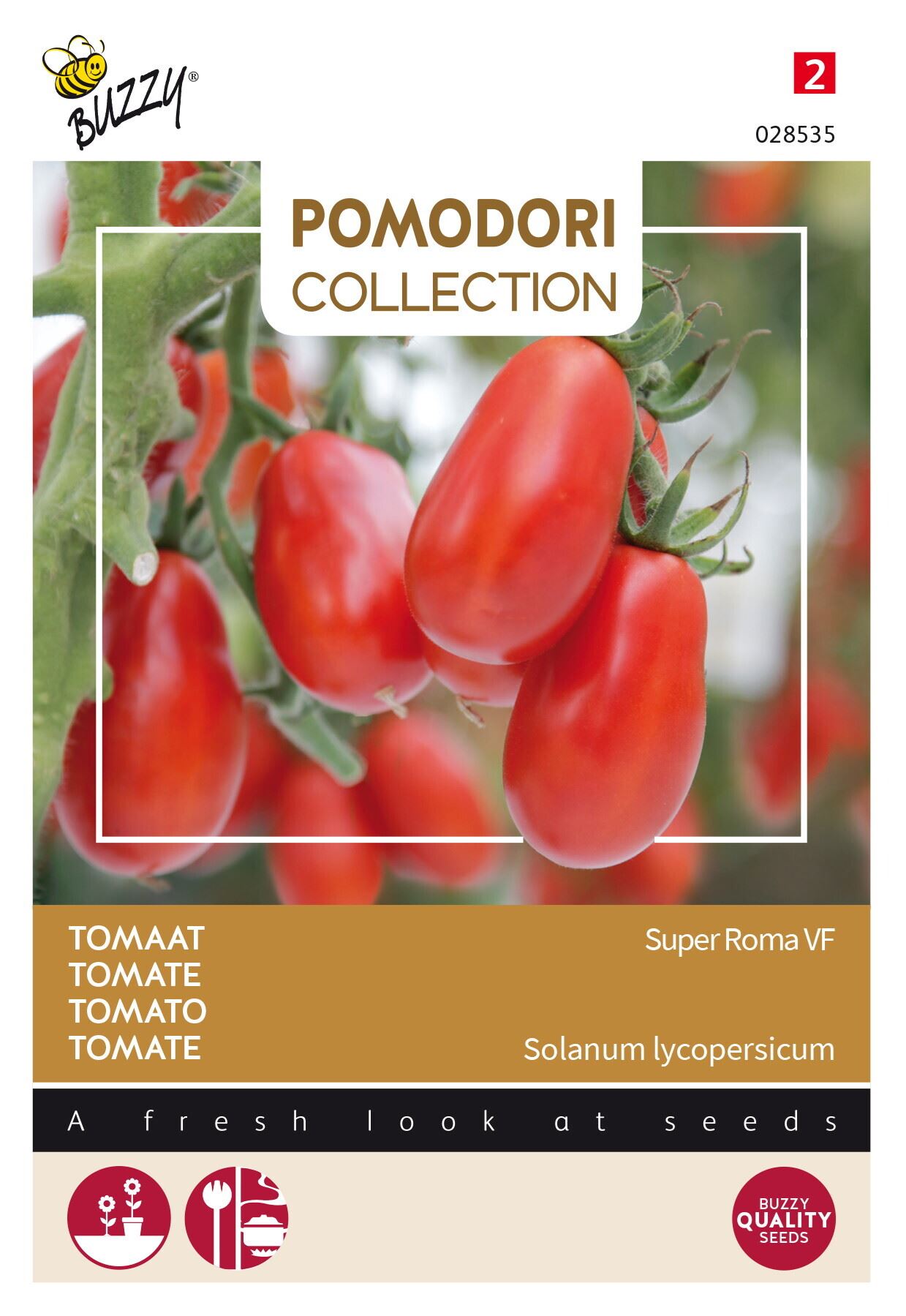 Buzzy® Tomaat zaden - Super Roma Vf afbeelding