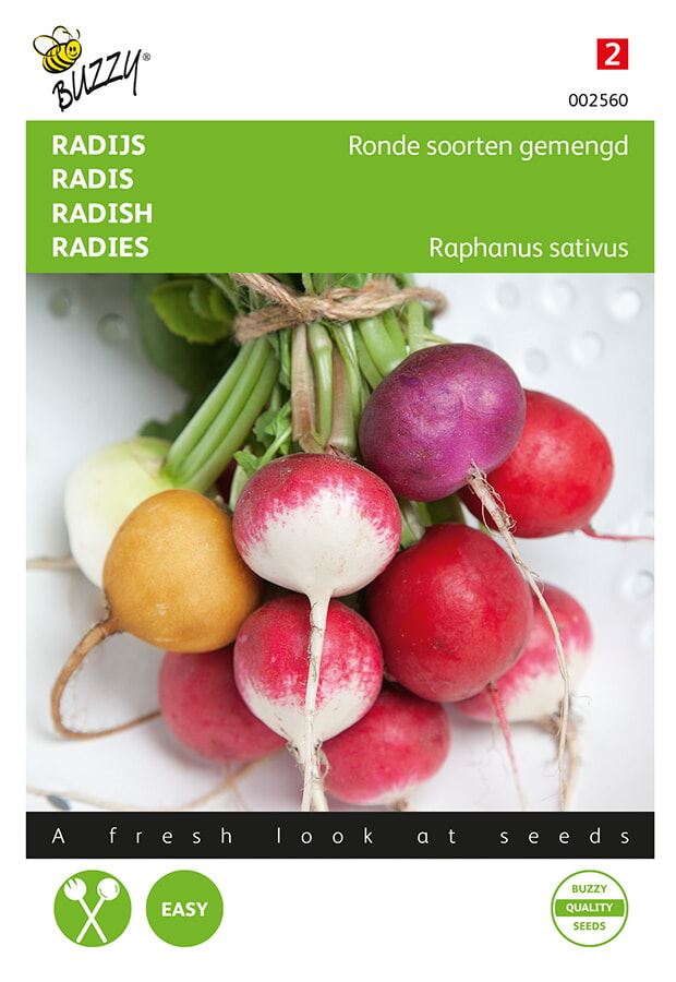 Buzzy® Radijs zaden - Ronde soorten - gemengd afbeelding