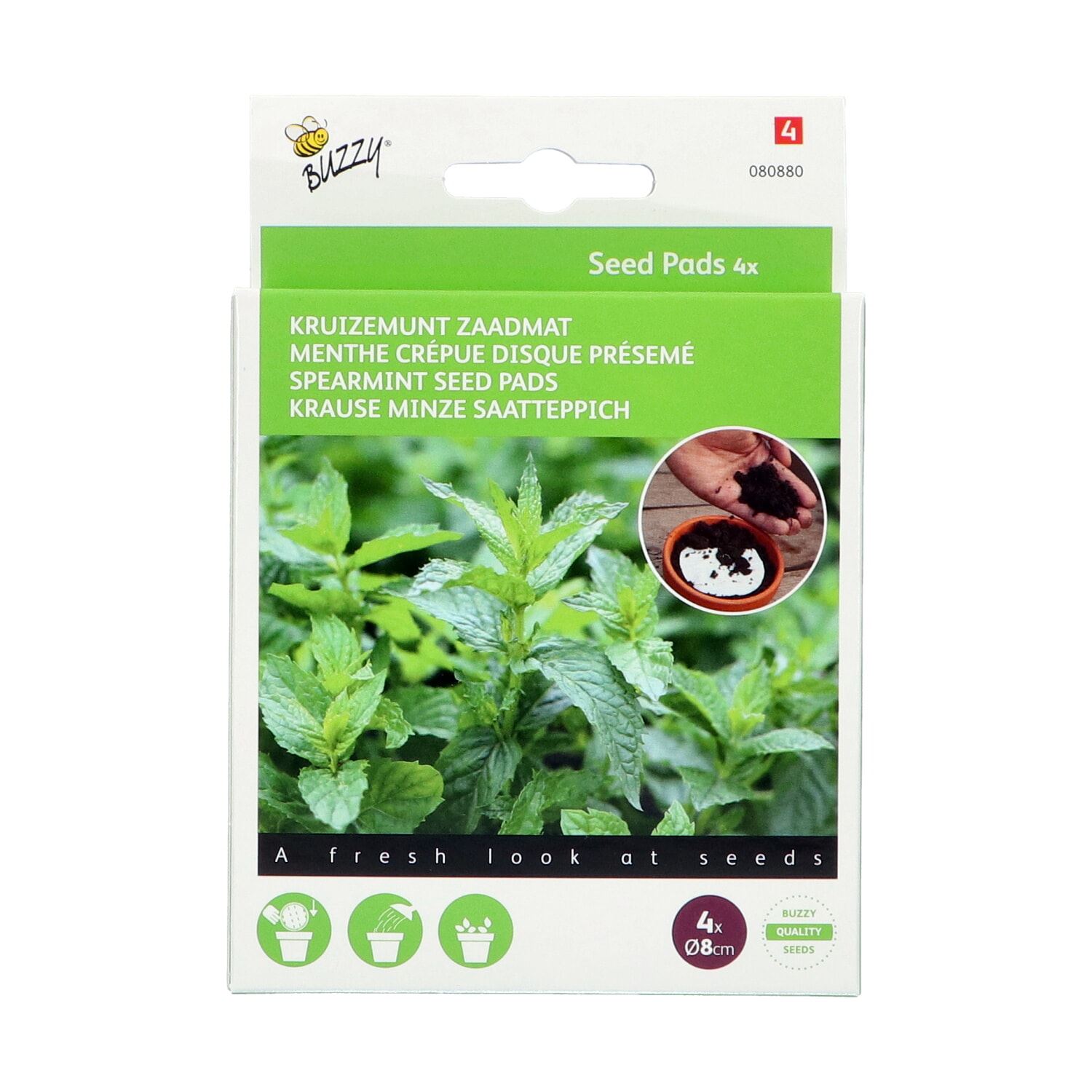 Buzzy® zaadmatjes munt zaden - 4 stuks afbeelding
