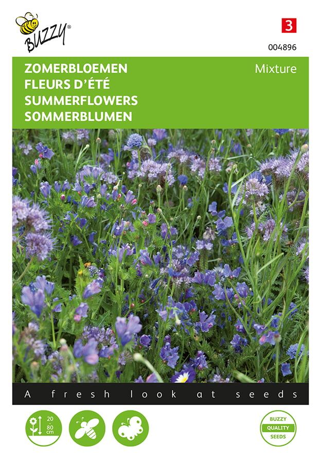 Buzzy bloemenweide - Blauwe zomerbloemenzaden afbeelding