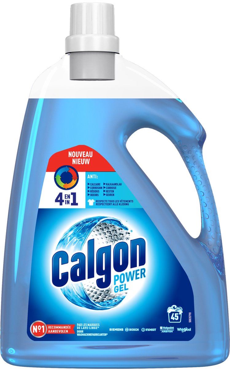 Calgon 4-in-1 vloeibare wasmachinereiniger met anti-kalk - 2,25L voor 45 wasbeurten afbeelding