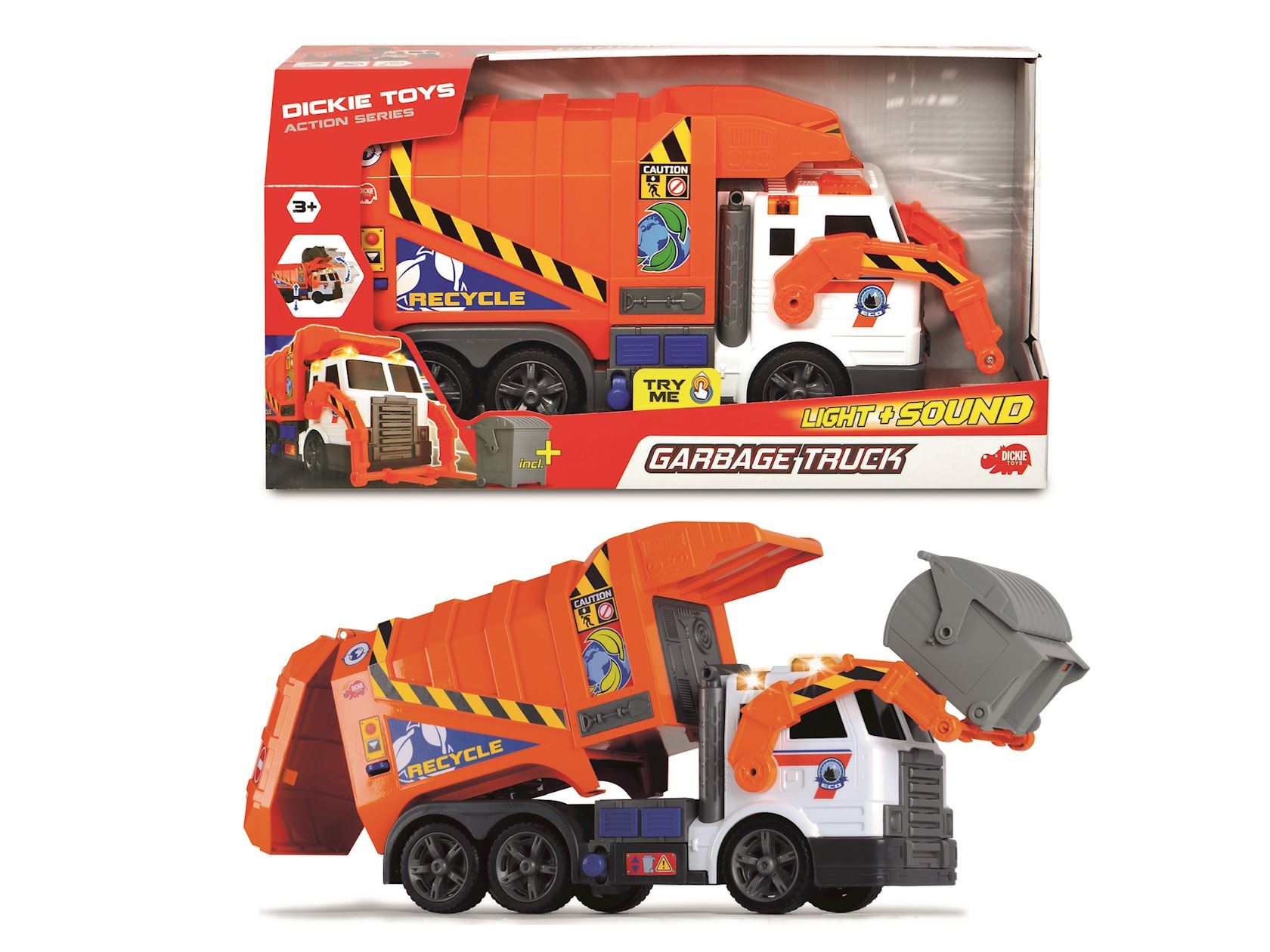 Dickie Toys vuilniswagen met geluid&lichteffect 41cm afbeelding
