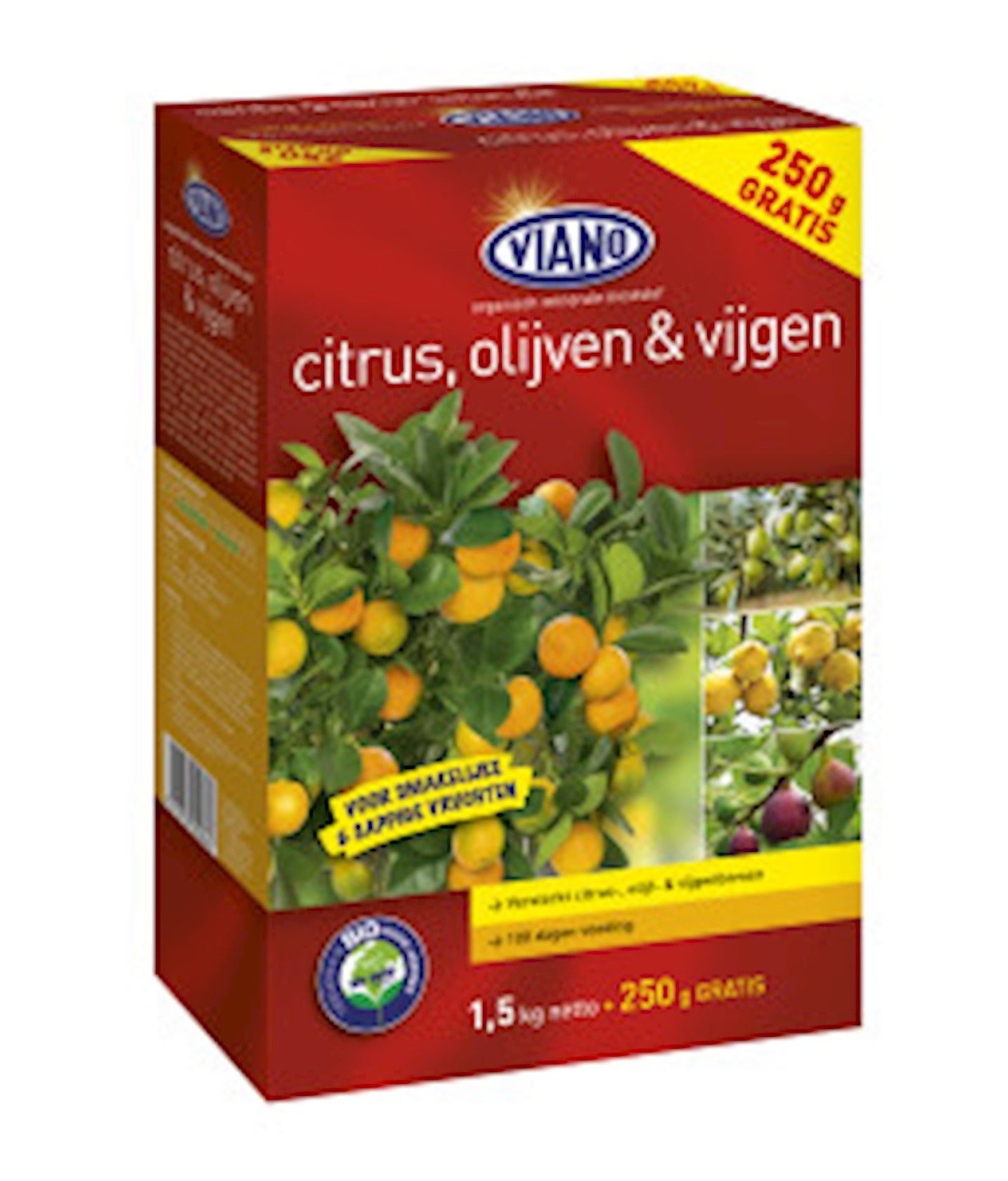 Viano meststof voor citrus, olijven&vijgen - 1,5 kg + 250 g - voor 35 m² - bio afbeelding