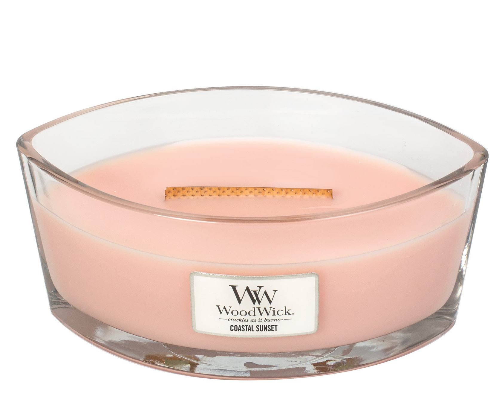 WoodWick geurkaars - Ellipse HearthWick Flame - Coastal Sunset