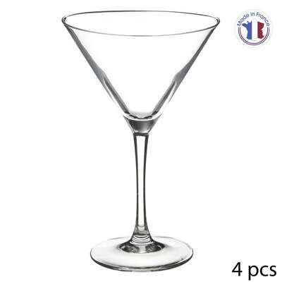 Secret de Gourmet set Cocktailglazen/martiniglazen - 4x stuks - 210 ml afbeelding