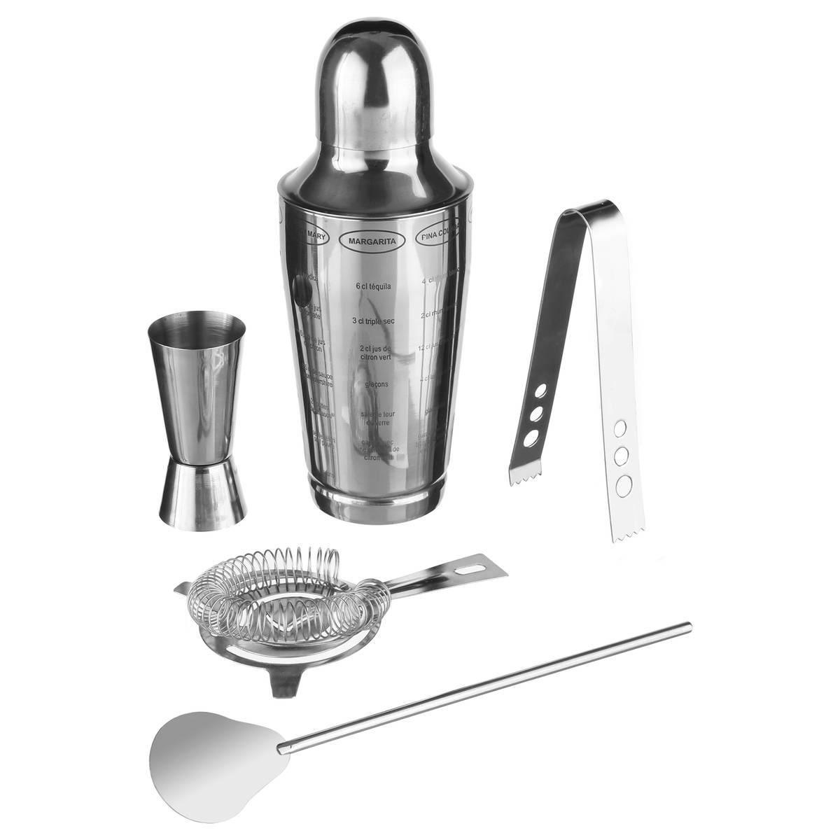 Secret de Gourmet 5-delige cocktailset van roestvrij staal