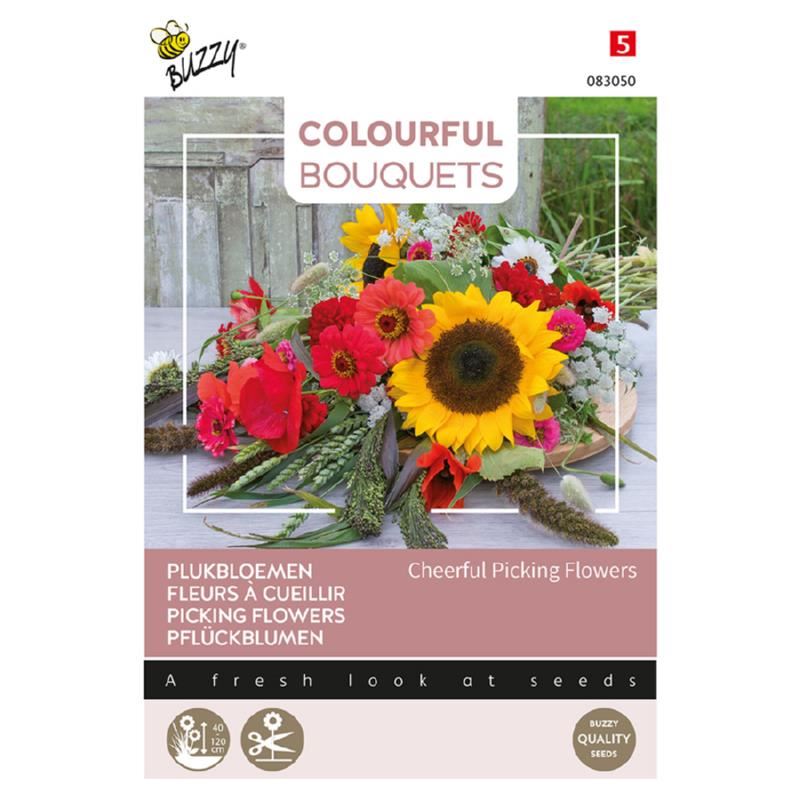 Buzzy Colourful Bouquets - Cheerful Picking Flowers - Plukbloemen mengsel afbeelding